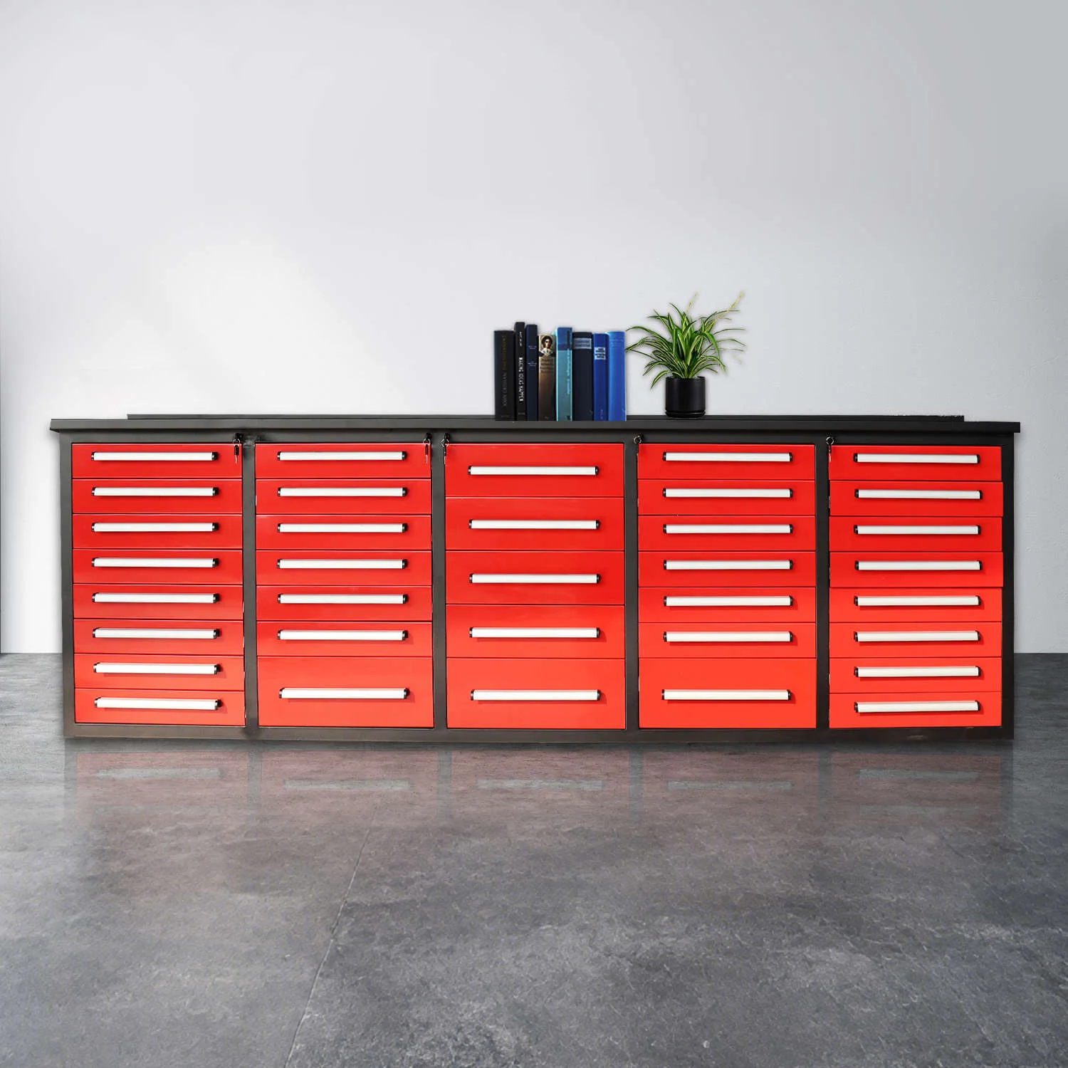 10ft Workbench Storage Cabinet with 35 Drawers - Image 7