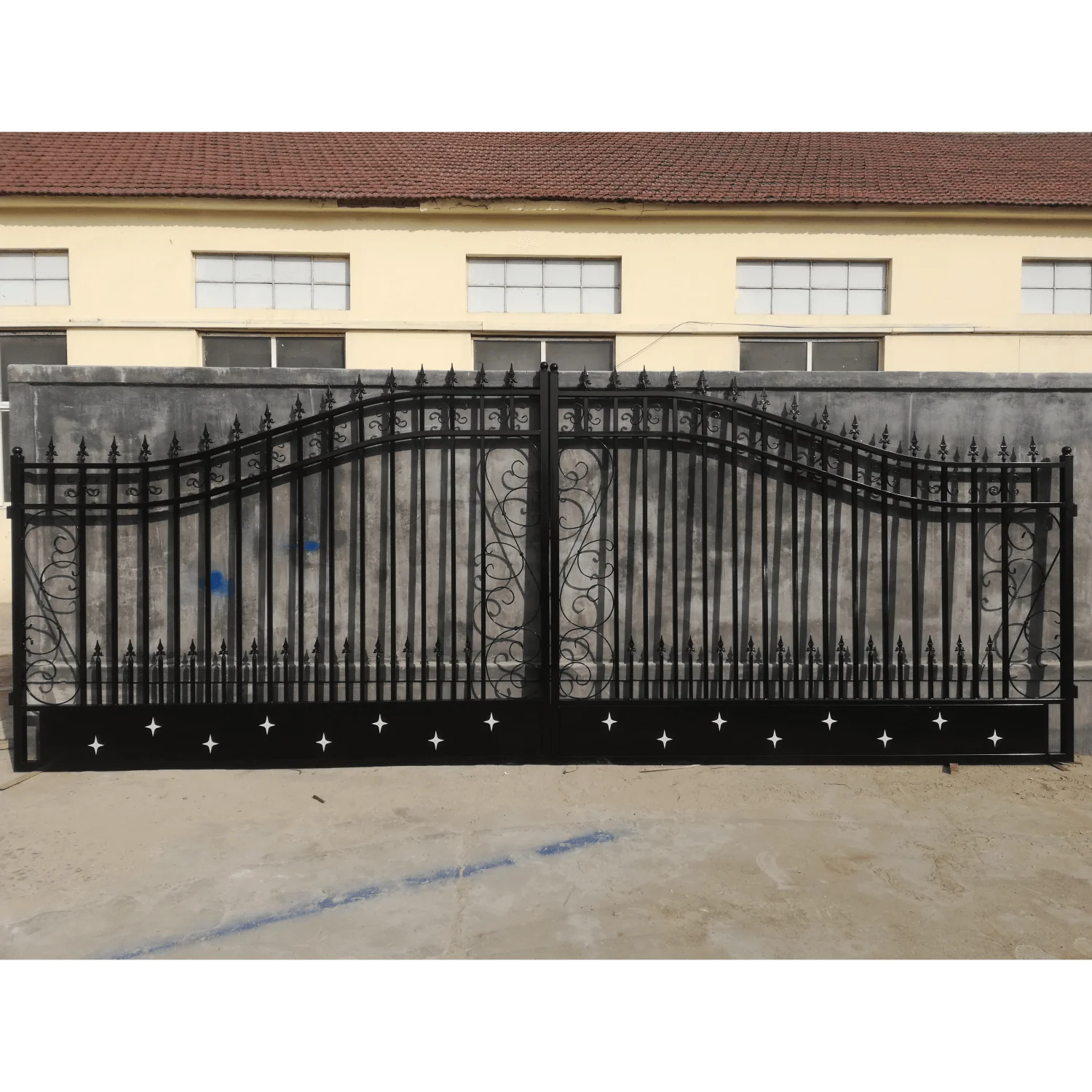 14x8 ft Steel Dual Swing Driveway Gate - Image 30