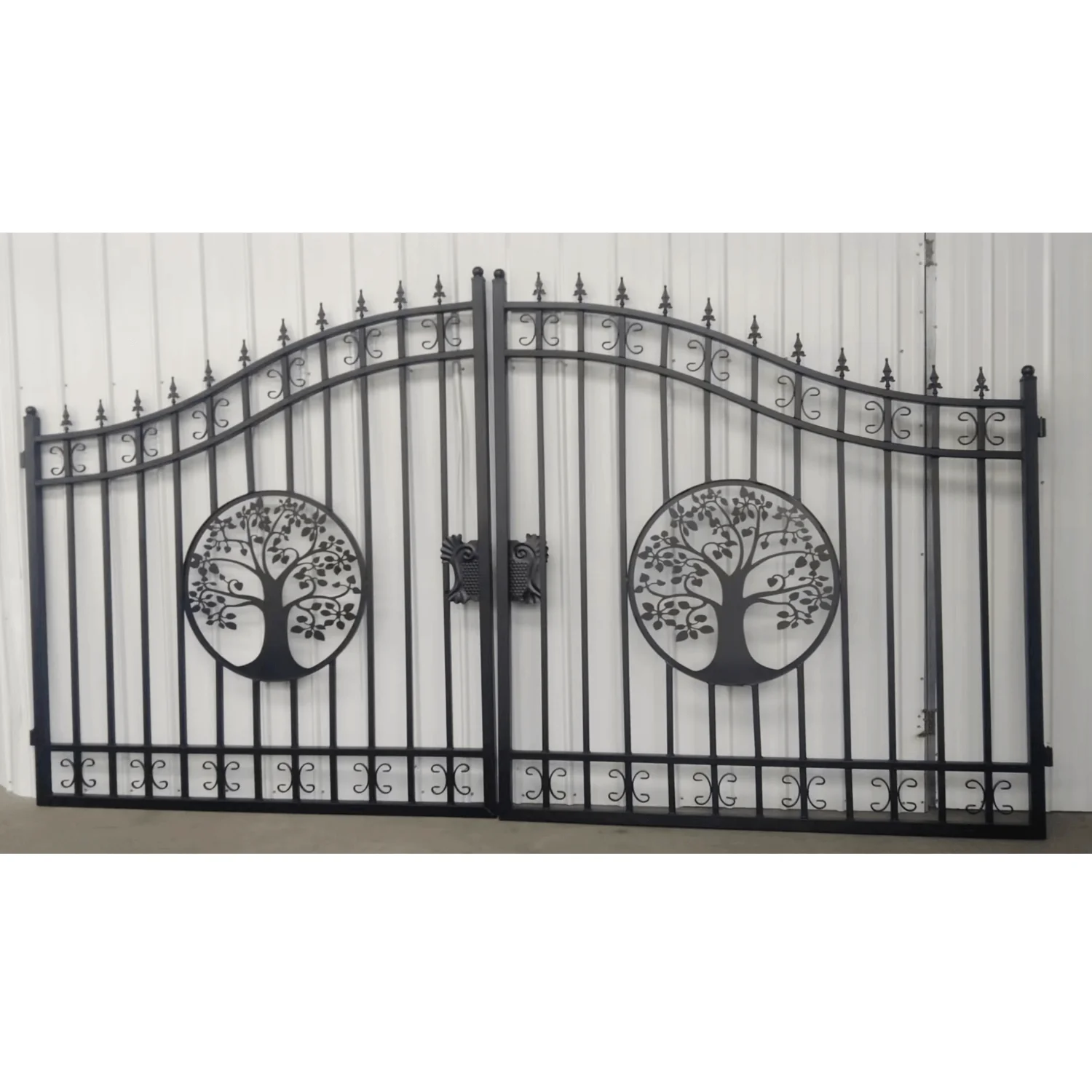 14x8 ft Steel Dual Swing Driveway Gate - Image 31