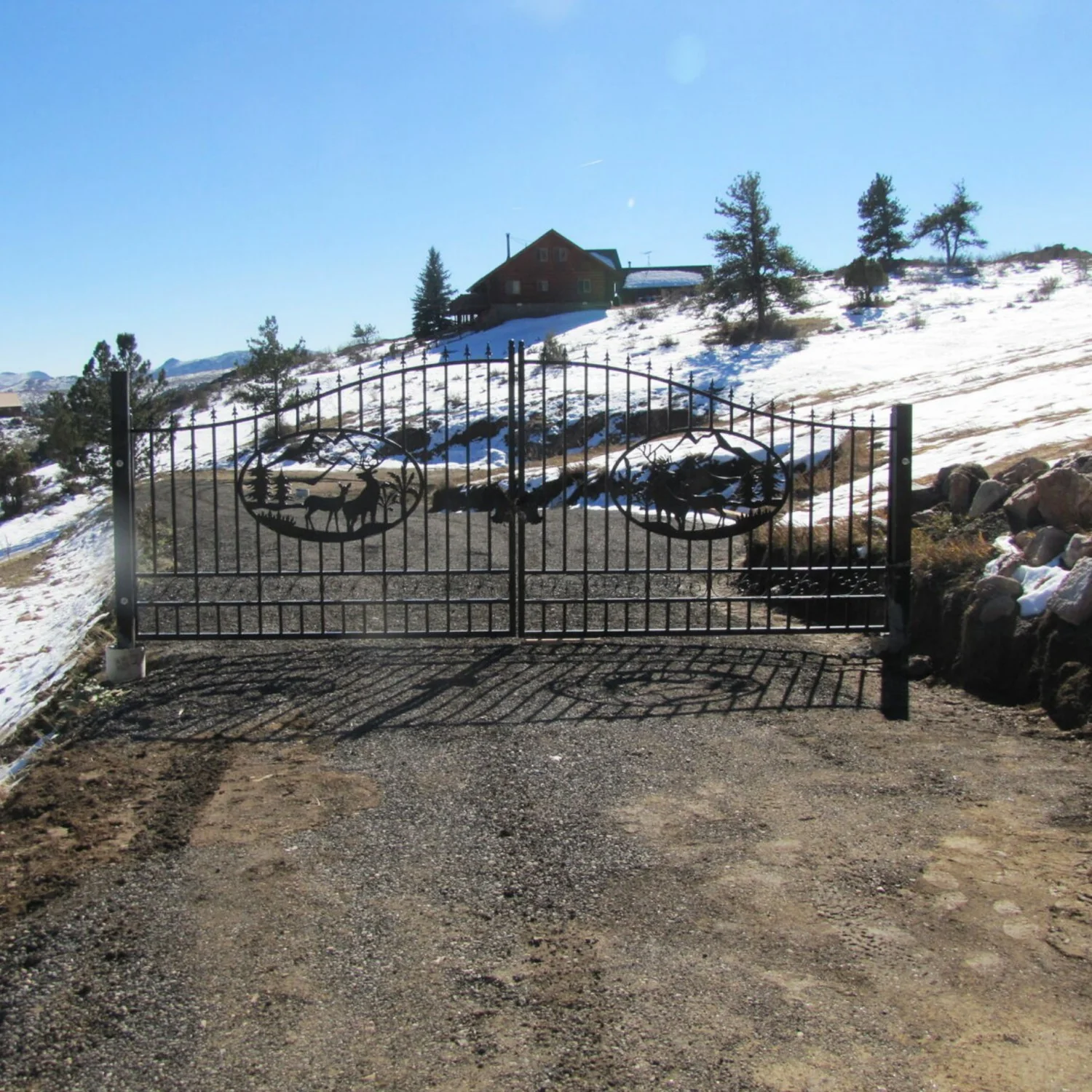 14x8 ft Steel Dual Swing Driveway Gate - Image 33