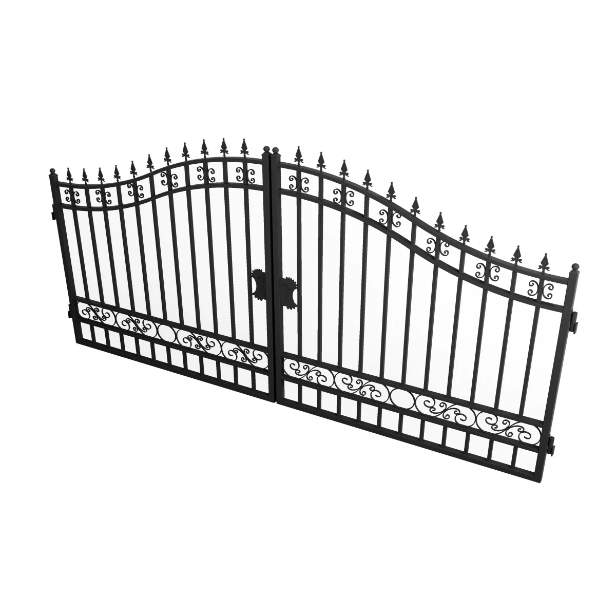 14x8 ft Steel Dual Swing Driveway Gate - Image 40