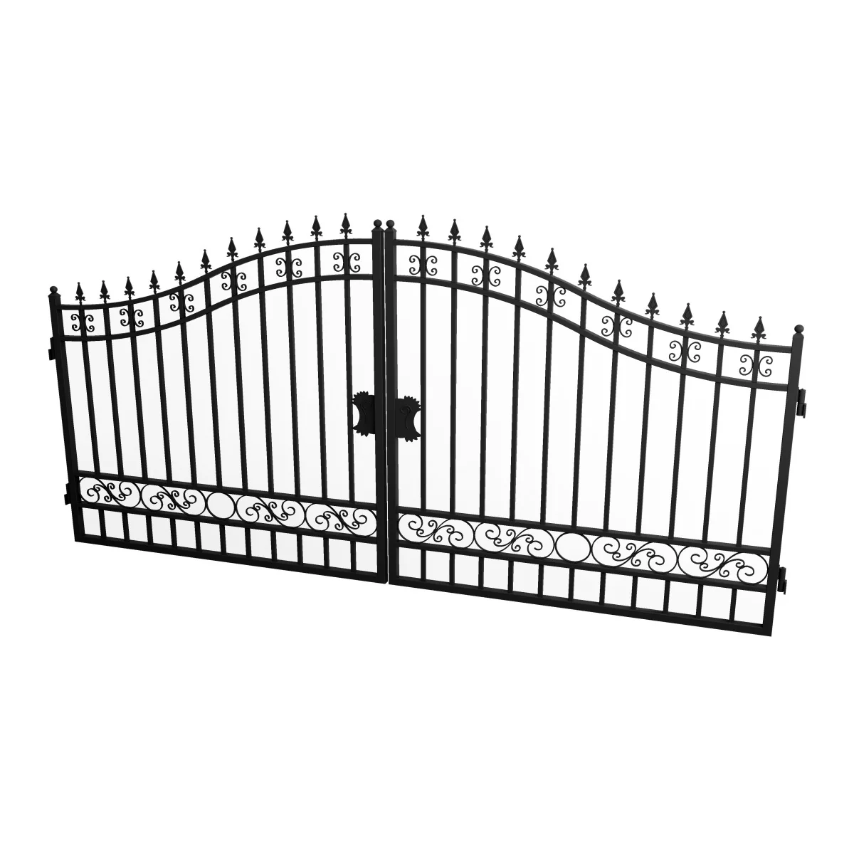14x8 ft Steel Dual Swing Driveway Gate - Image 41