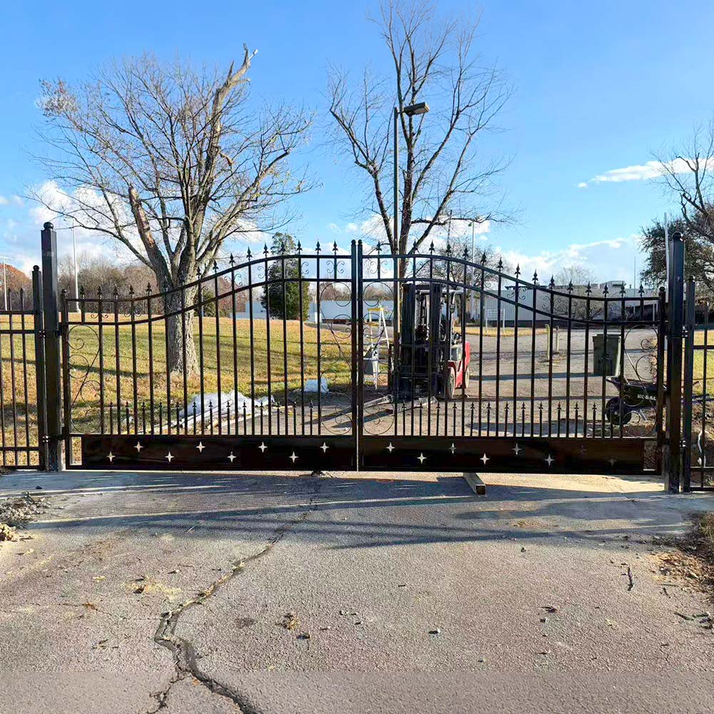 14x8 ft Steel Dual Swing Driveway Gate - Image 39