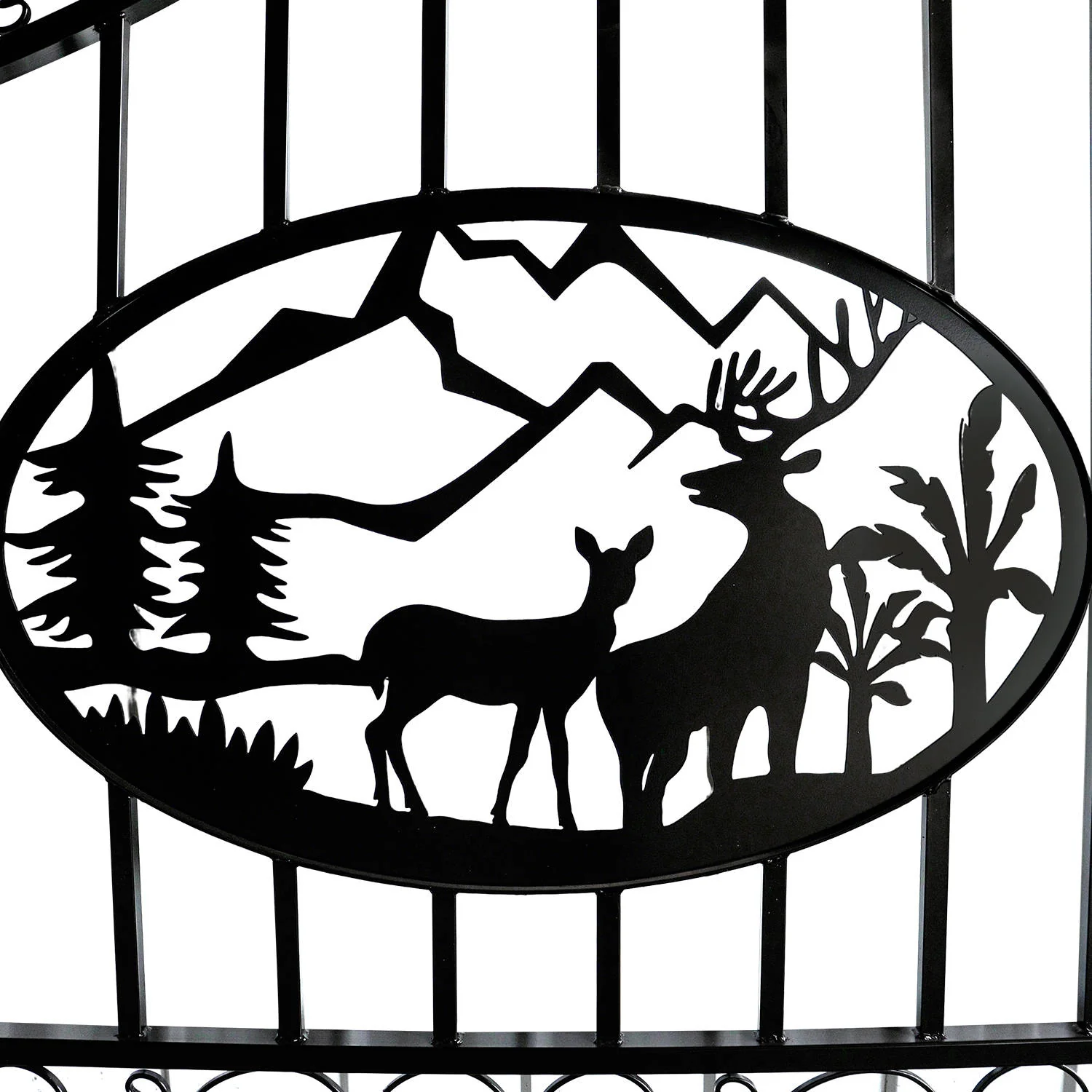 14x8 ft Steel Dual Swing Driveway Gate - Image 22