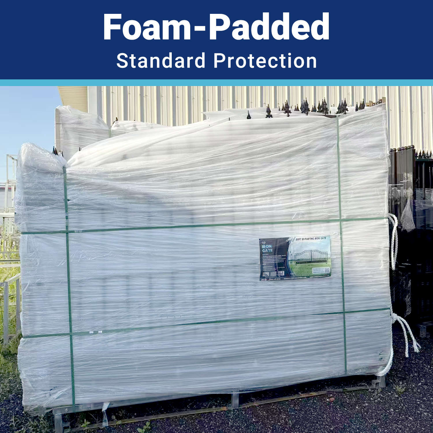 14x8 ft Steel Dual Swing Driveway Gate - Image 37