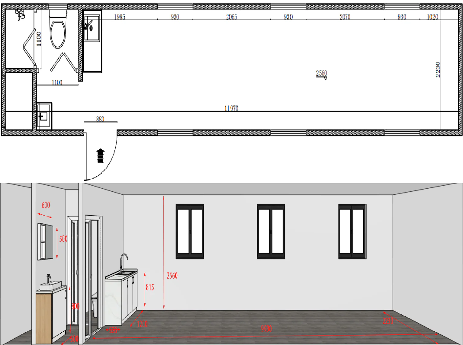 40ft Container House with 1 Bathroom - Image 3