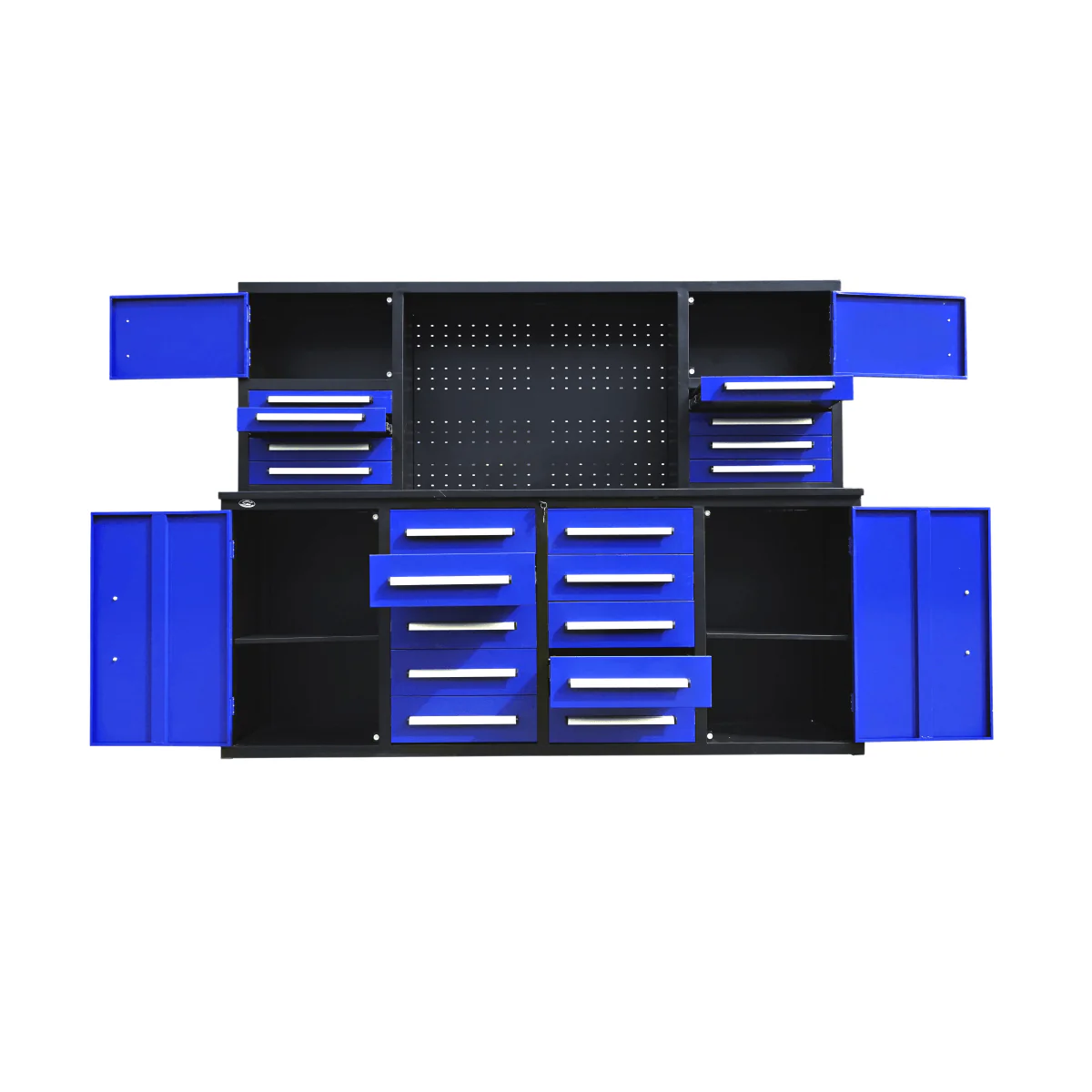 7 ft Garage Workbench Cabinet (18 Drawers & 4 Cabinets & Pegboard) - Image 12