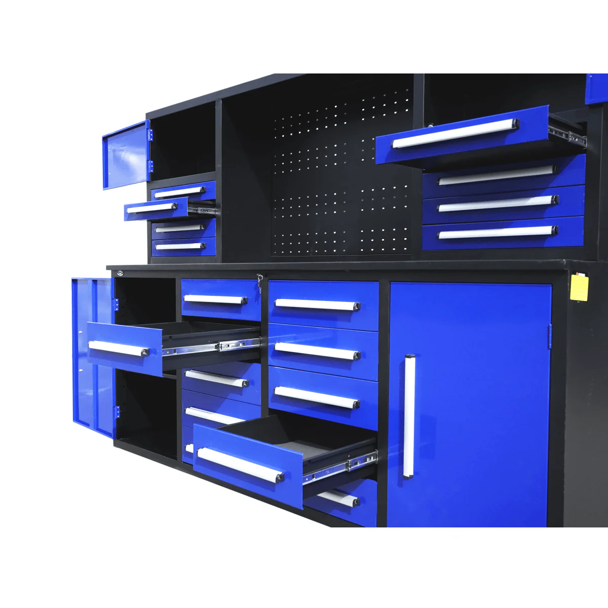 7 ft Garage Workbench Cabinet (18 Drawers & 4 Cabinets & Pegboard) - Image 13