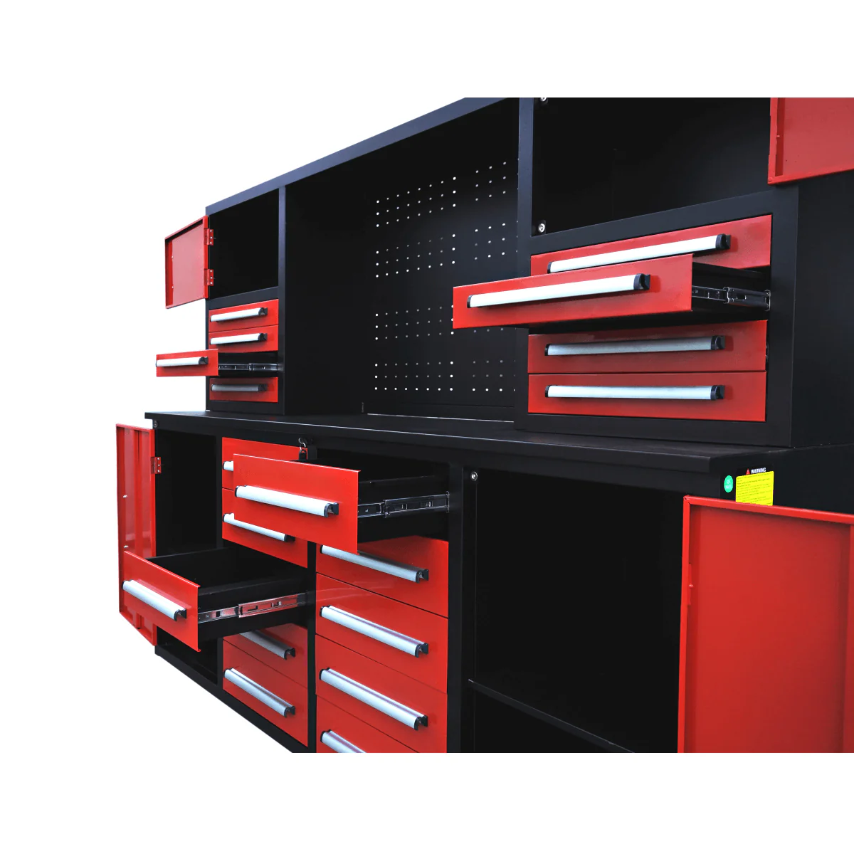 7 ft Garage Workbench Cabinet (18 Drawers & 4 Cabinets & Pegboard) - Image 18