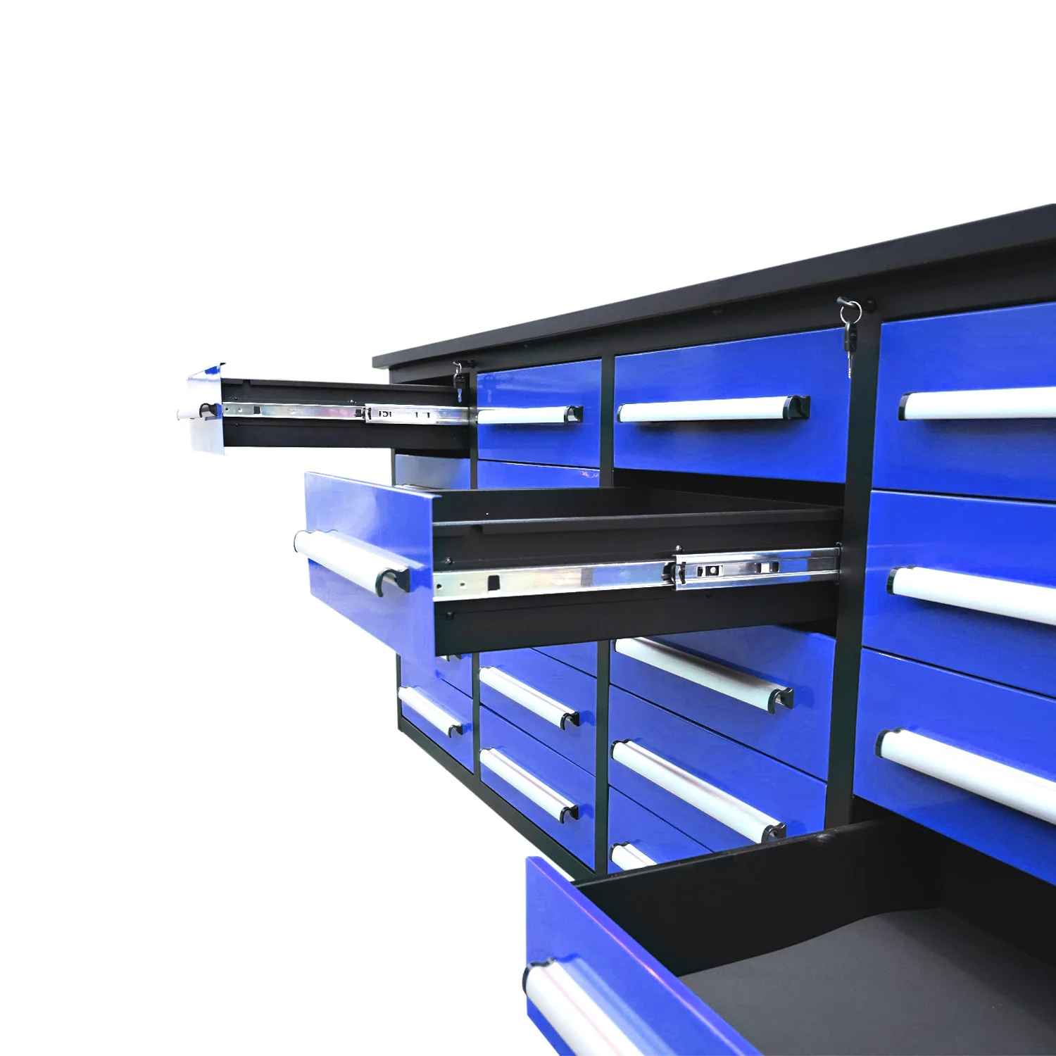 7ft Heavy Duty Garage Workbench Cabinet with 20 Drawers - Image 18