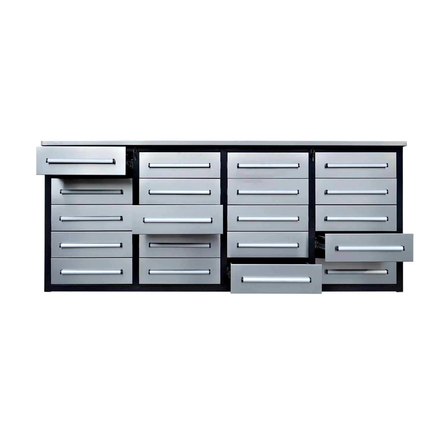 7ft Heavy Duty Garage Workbench Cabinet with 20 Drawers - Image 21