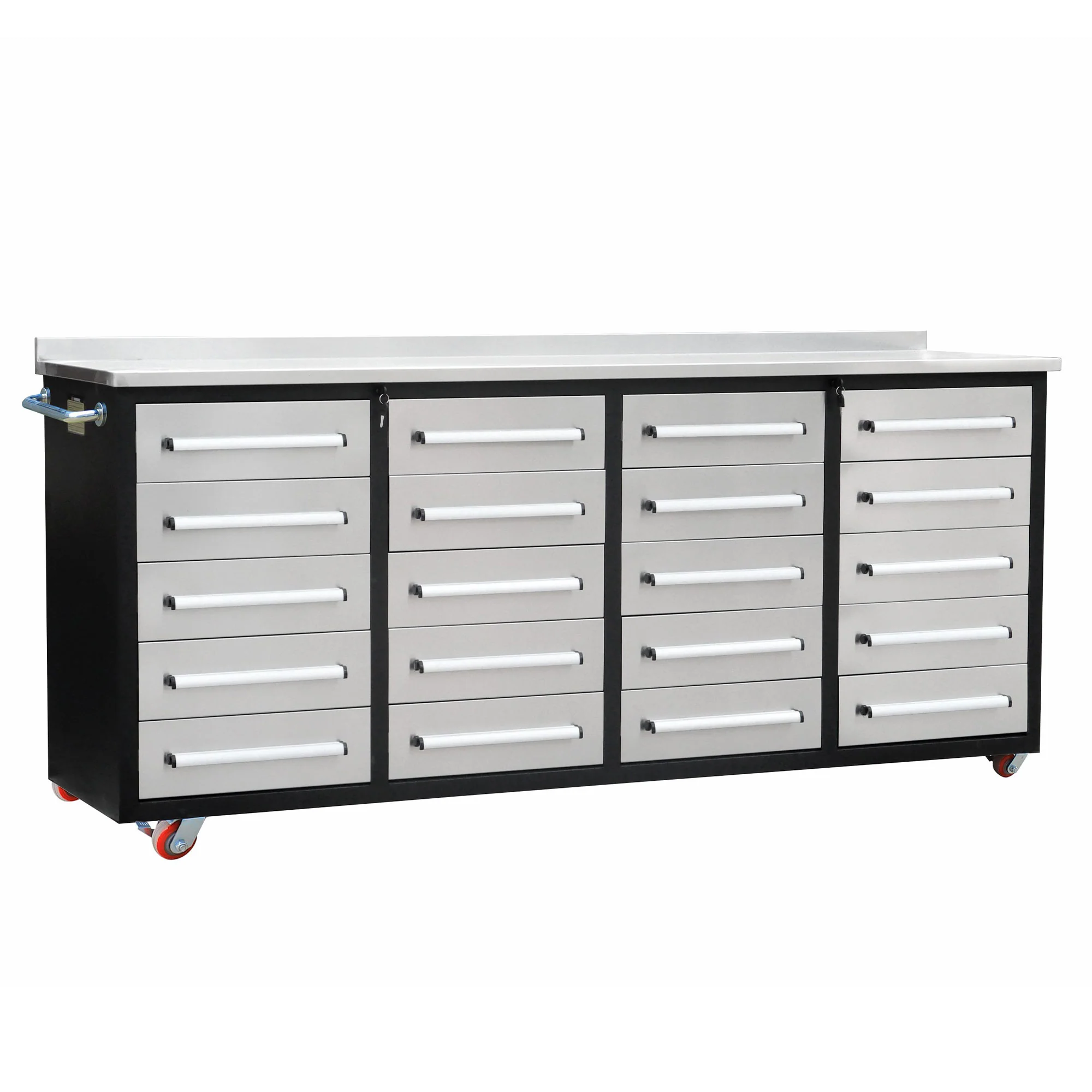 7ft Heavy Duty Garage Workbench Cabinet with 20 Drawers - Image 26