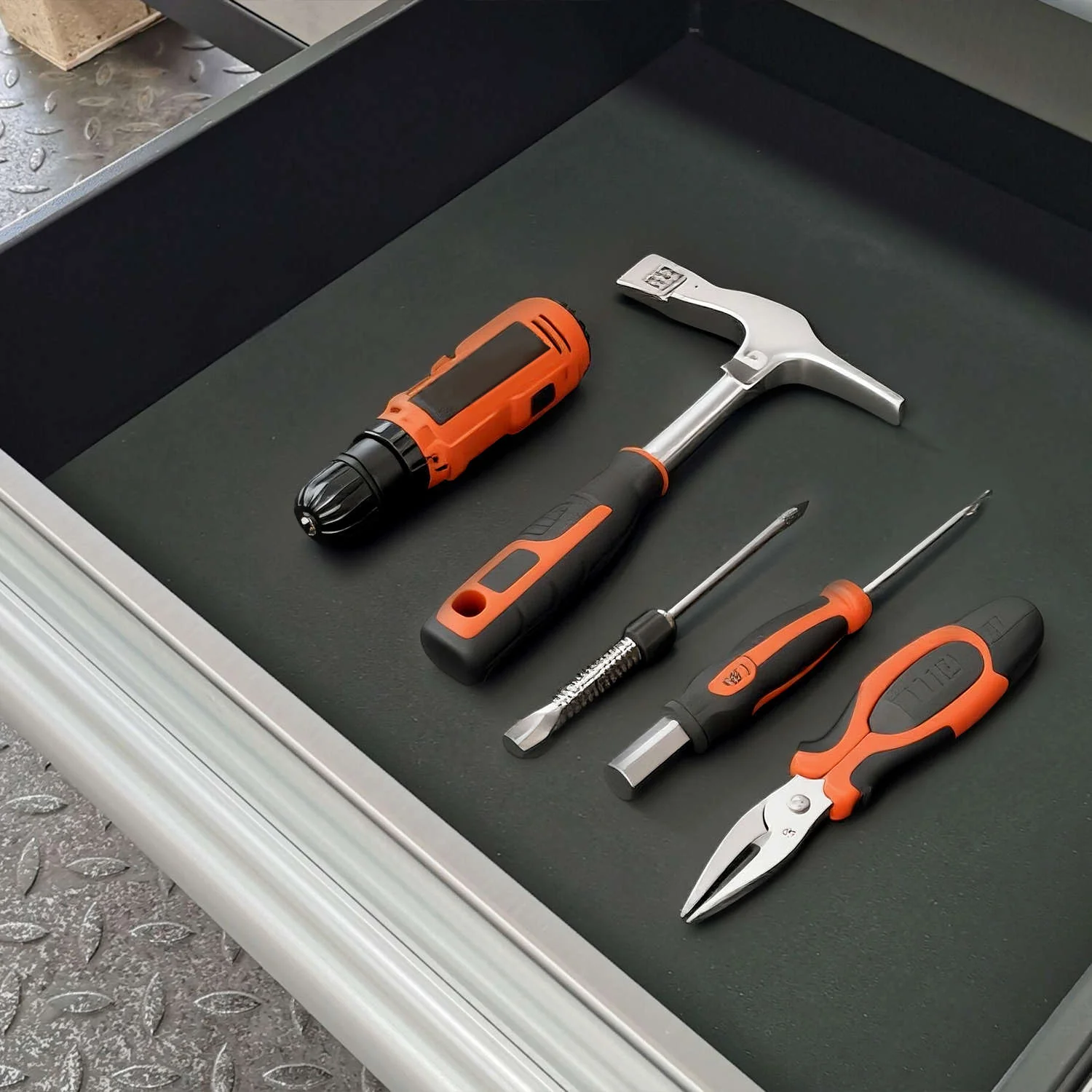 7ft Heavy Duty Workbench with 10 Drawers & 2 Cabinets - Image 10