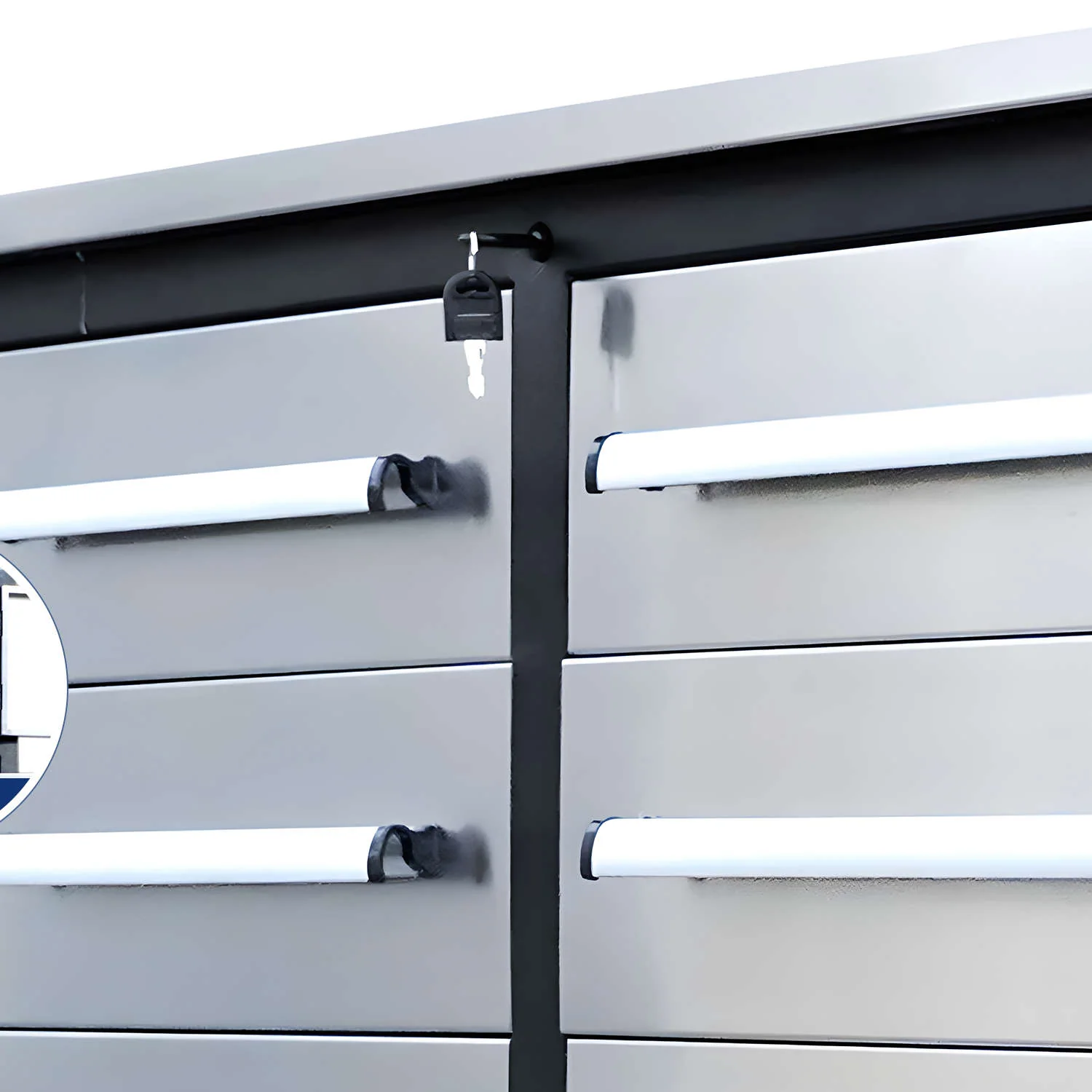 7ft Heavy Duty Workbench with 10 Drawers & 2 Cabinets - Image 13