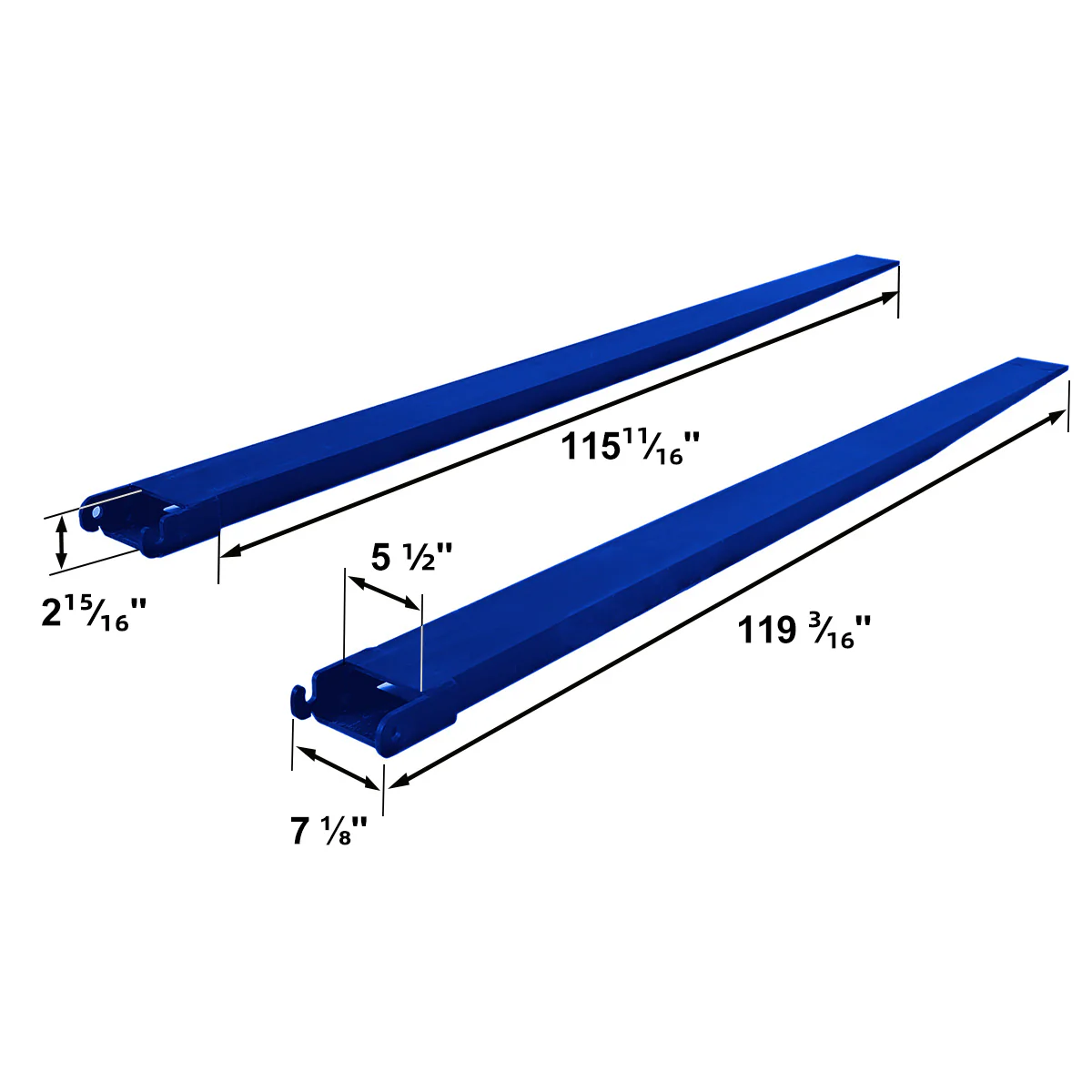 Greatbear 10ft Forklift Extensions 6” Wide Forks, 6600lbs Capacity (Pair) - Image 13