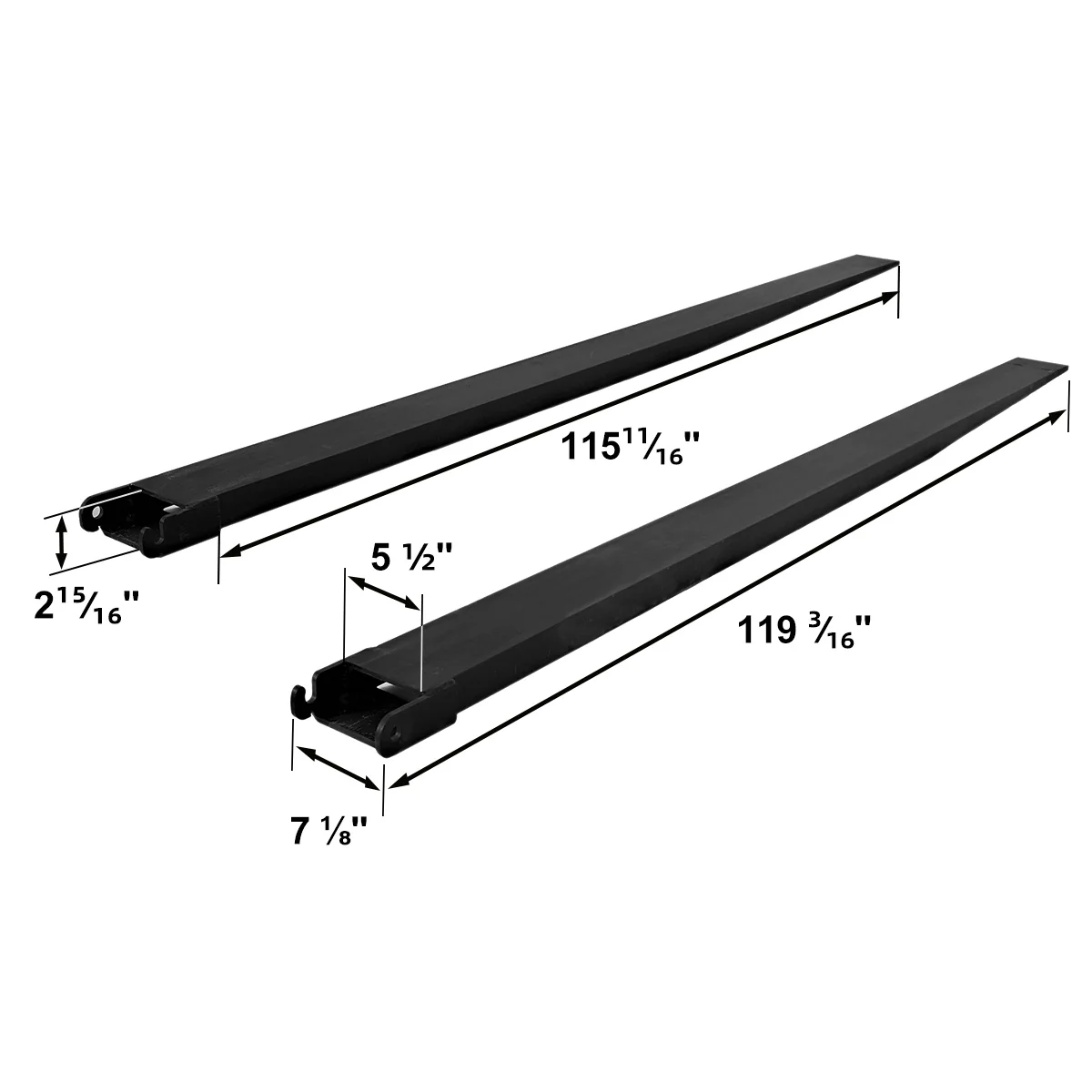 Greatbear 10ft Forklift Extensions 6” Wide Forks, 6600lbs Capacity (Pair) - Image 6