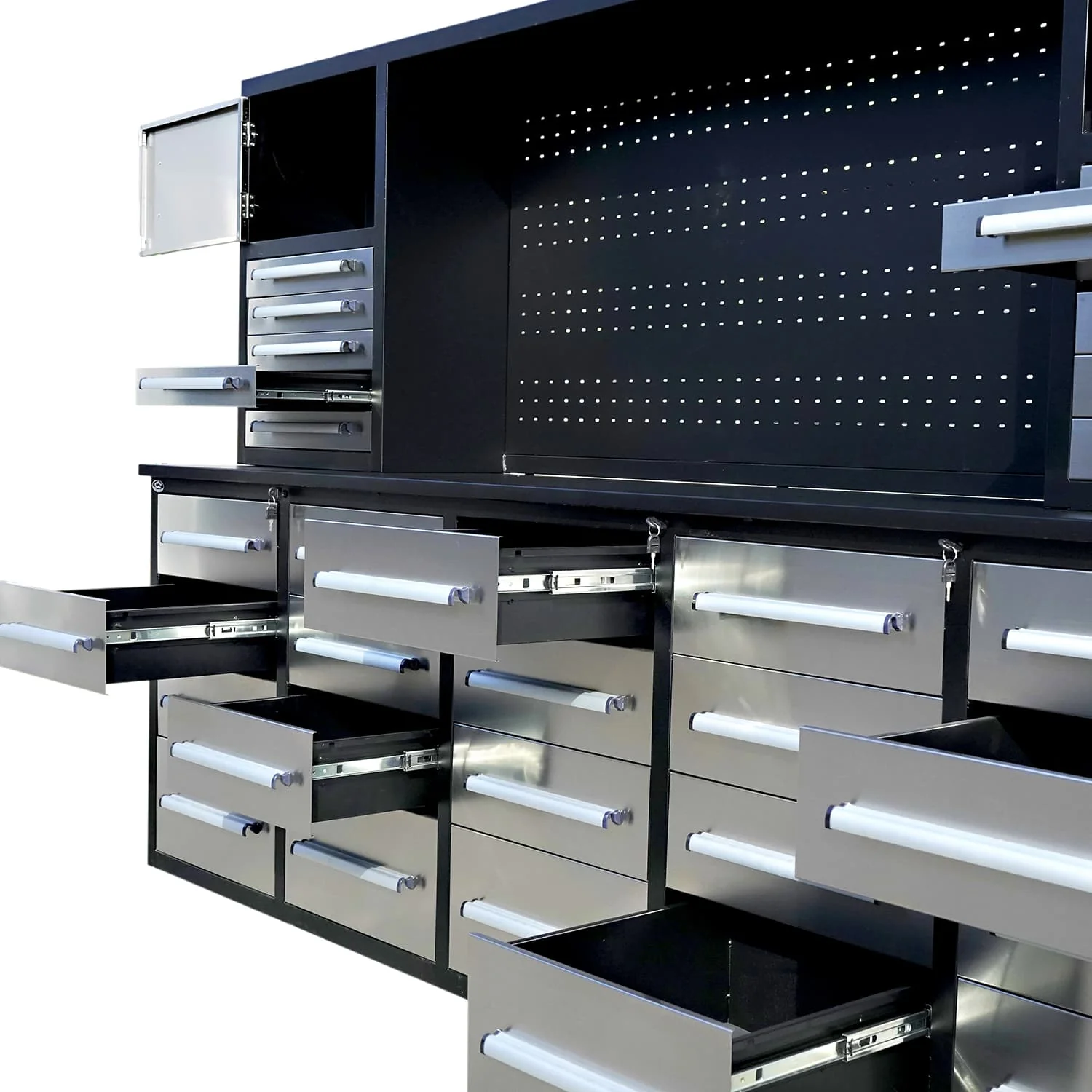 10ft Workbench Cabinet(30 Drawers, 2 Cabinets & 1 Pegboard) - Image 11