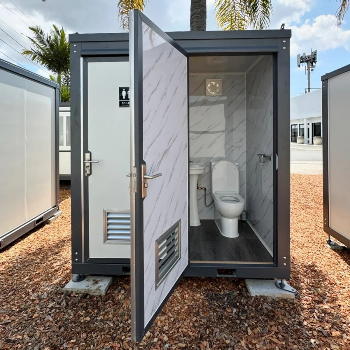 2 Private Toilet Stalls Portable Restroom - Image 14