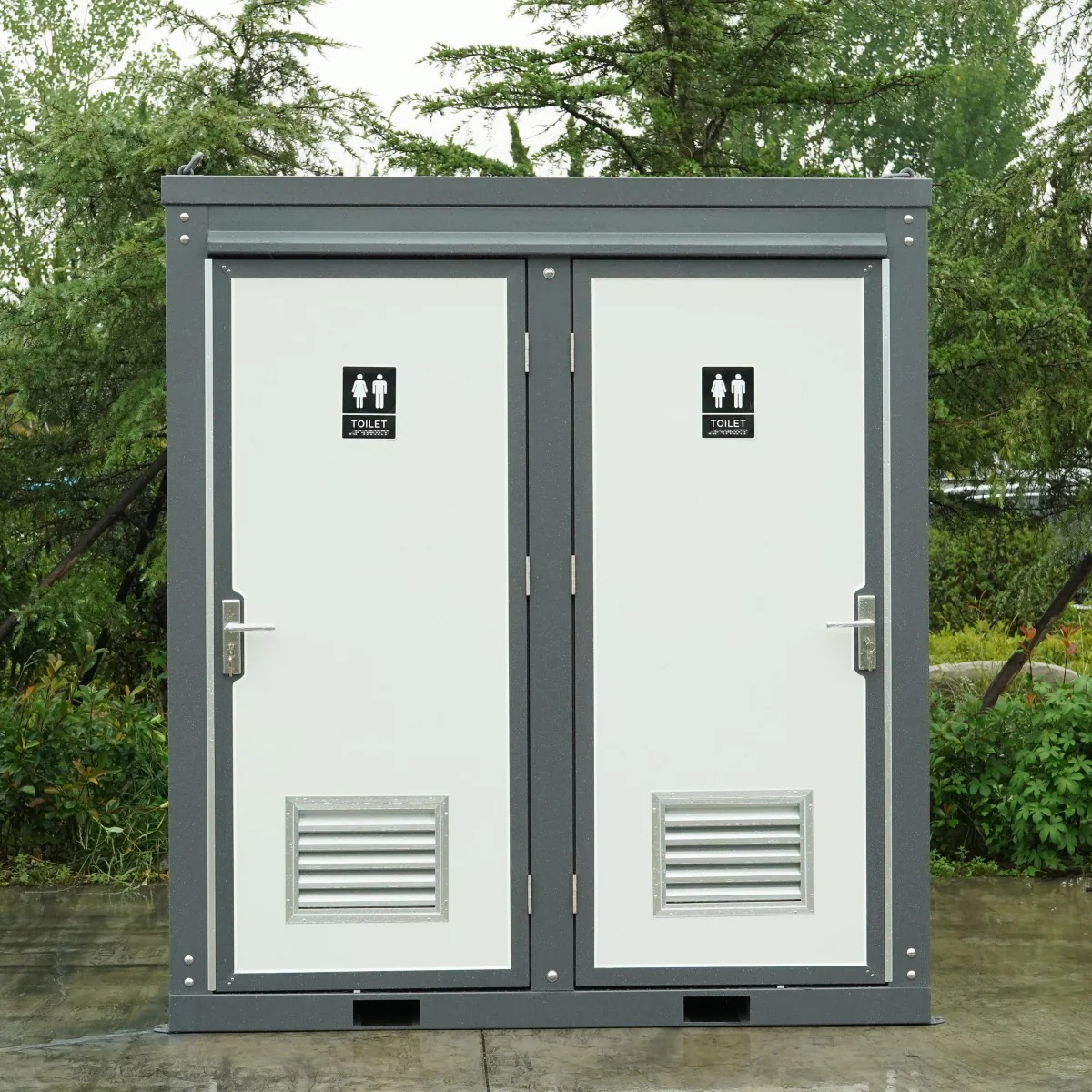 2 Private Toilet Stalls Portable Restroom - Image 15