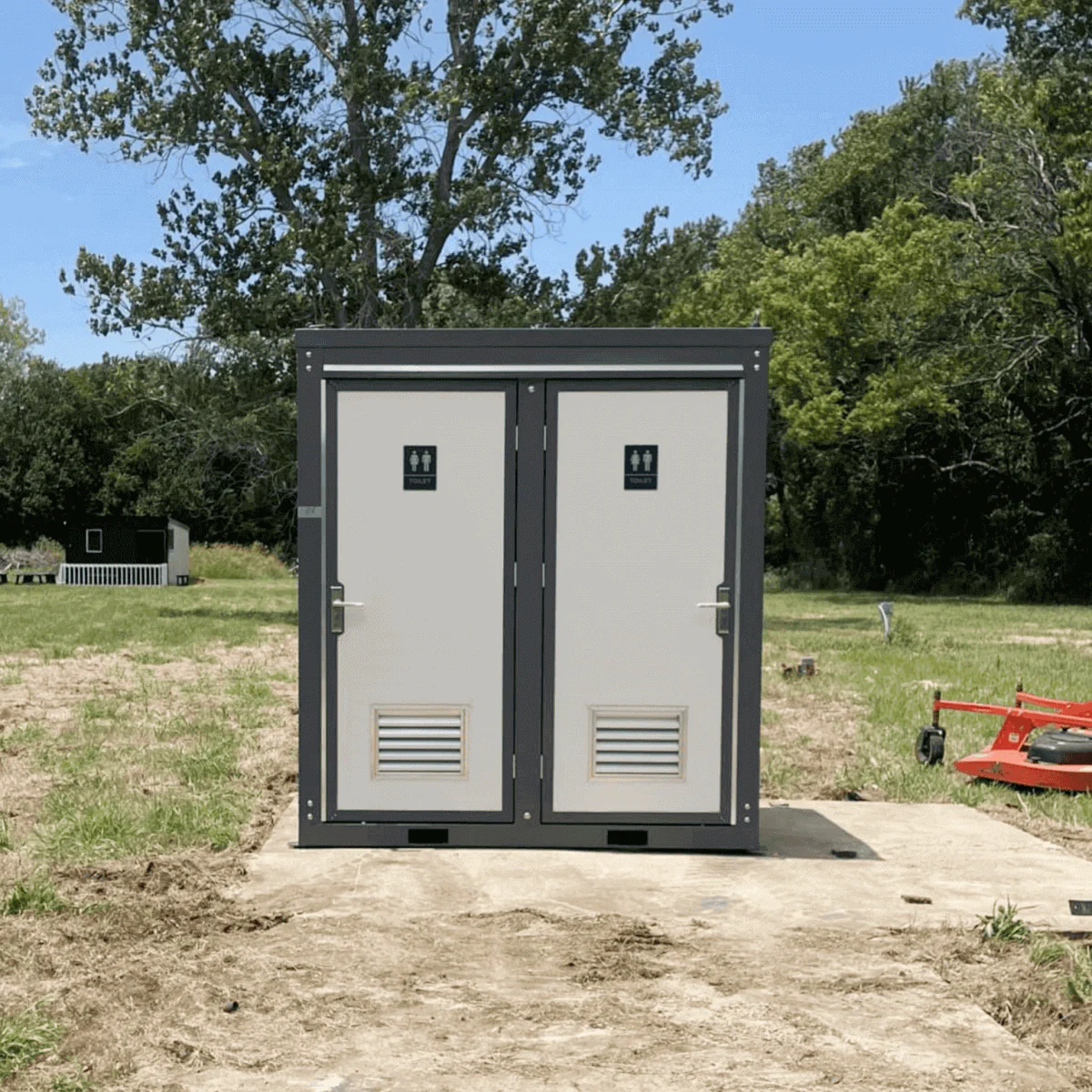 2 Private Toilet Stalls Portable Restroom - Image 16