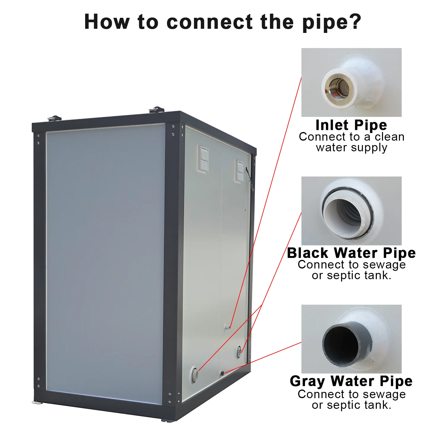 2 Private Toilet Stalls Portable Restroom - Image 8