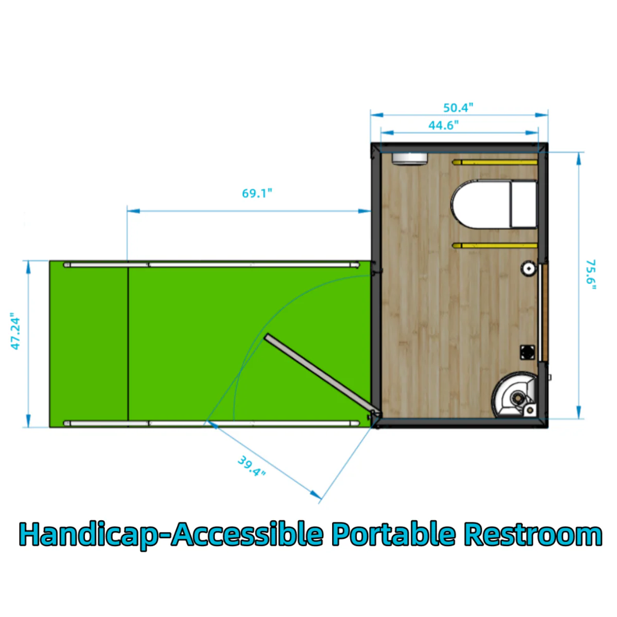Handicap-Accessible Portable Restroom for Disabled - Image 10