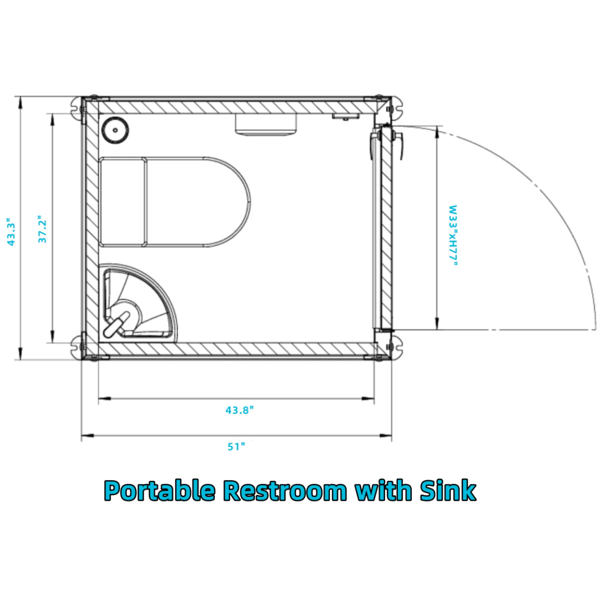 Portable Restroom w/ Sink - Image 9