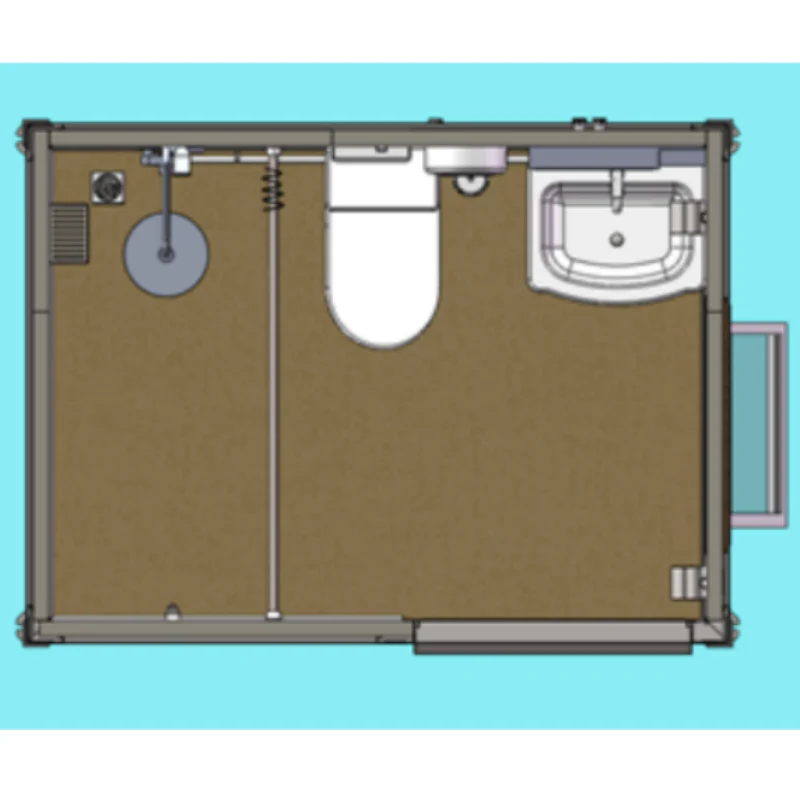 Portable Toilet with Shower Curtain Style - Image 11