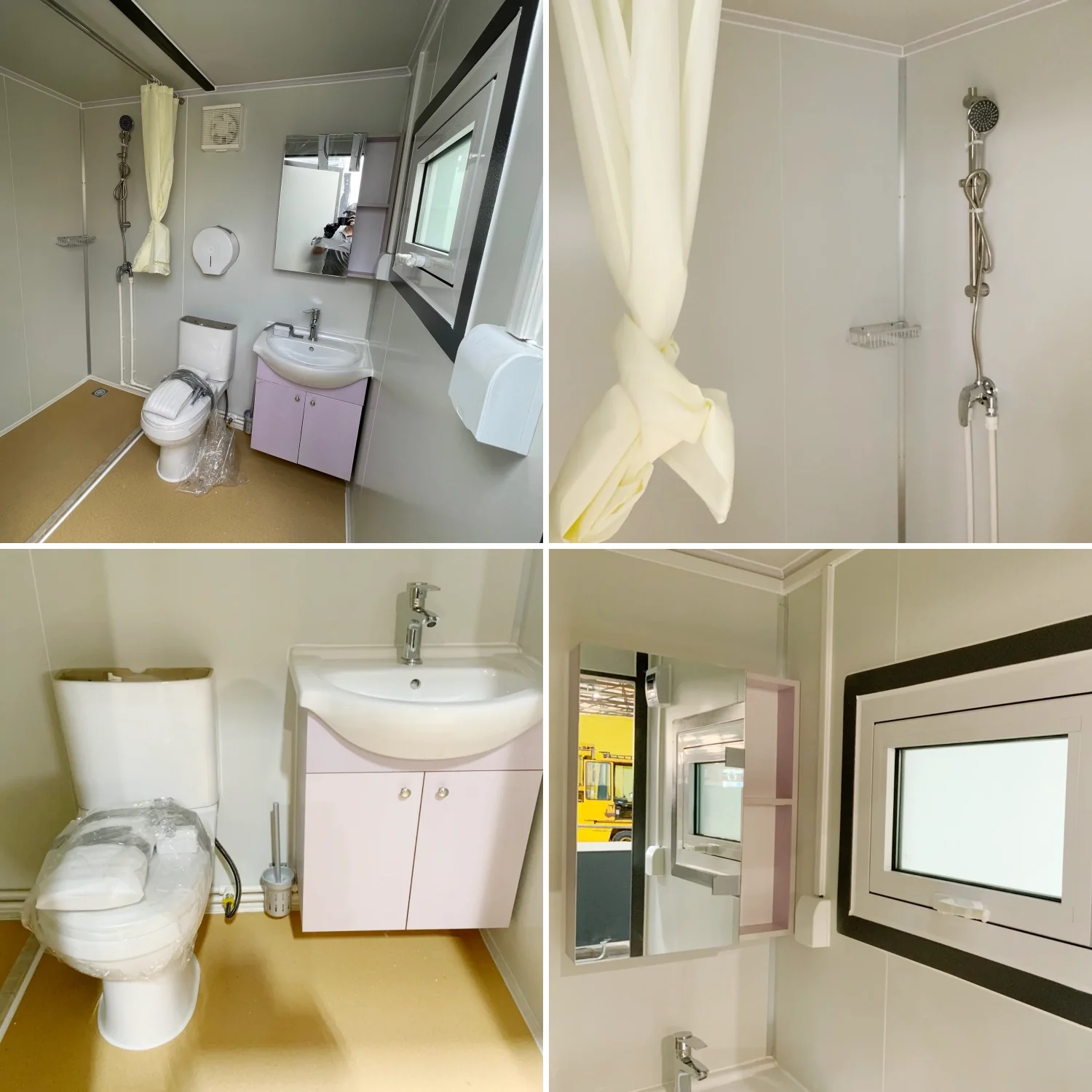 Portable Toilet with Shower Curtain Style - Image 13
