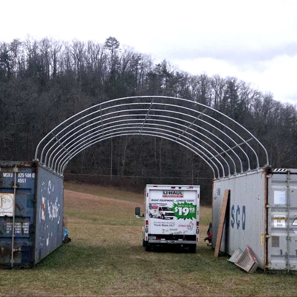 20'x40' Shipping Container Canopy Shelter - Image 8