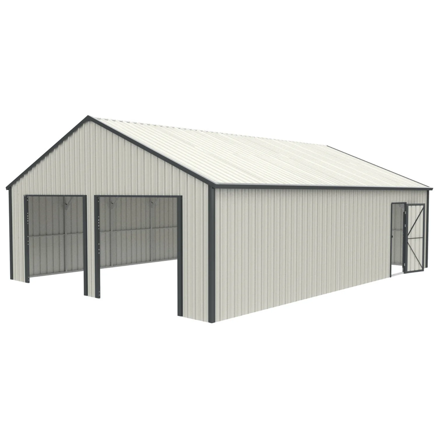 [CLEARANCE] 25' x 33' Double Garage Metal Shed - Image 7