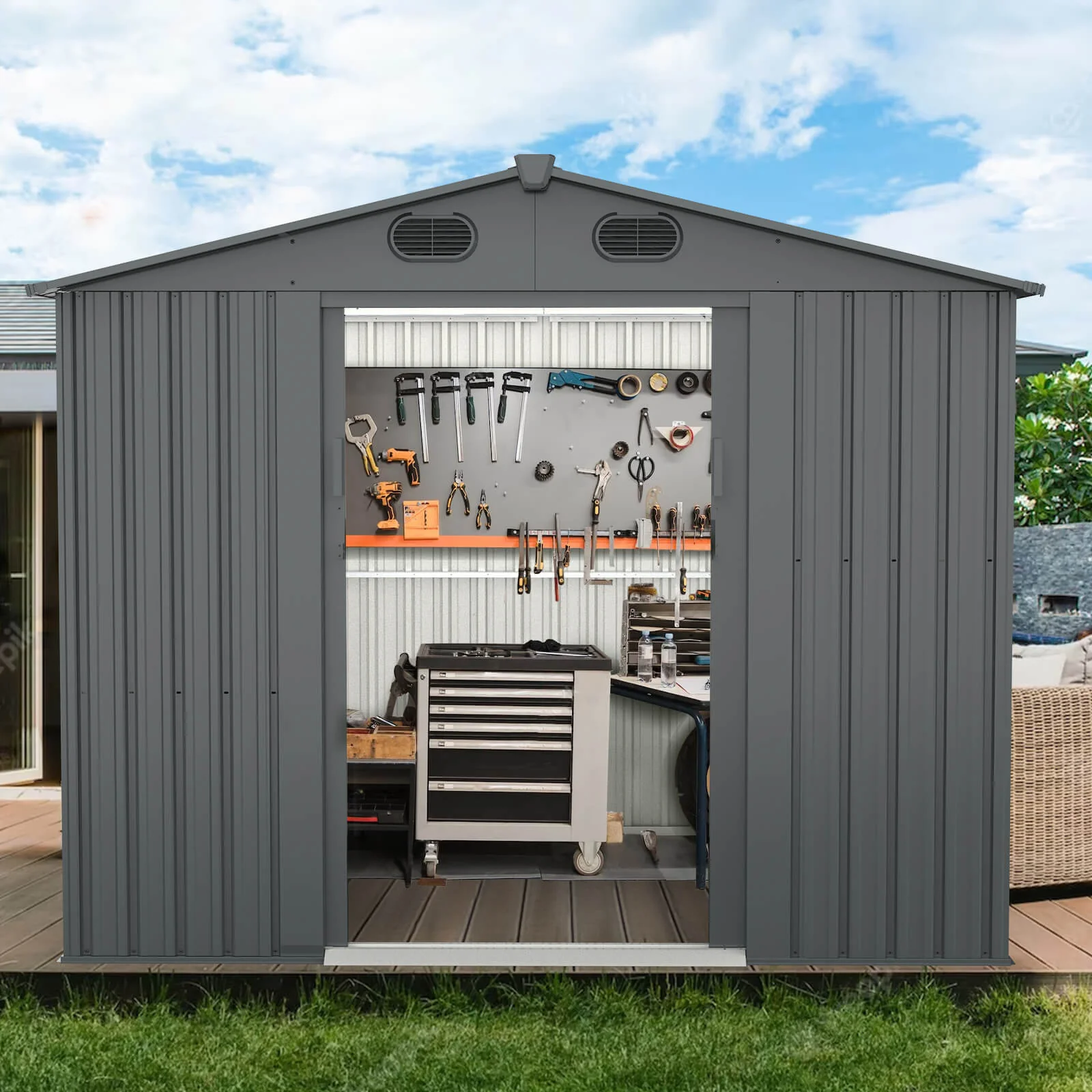 [CLEARANCE] 8'x6' Metal Storage Shed - Image 3