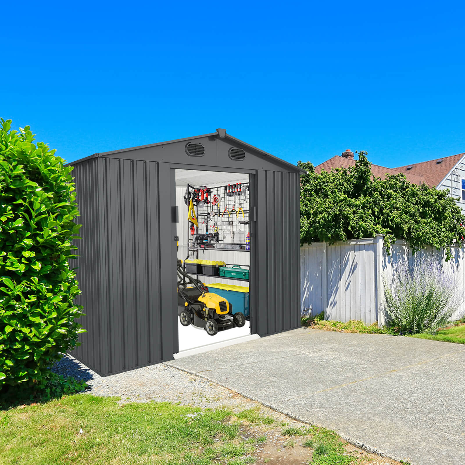 [CLEARANCE] 8'x6' Metal Storage Shed - Image 4