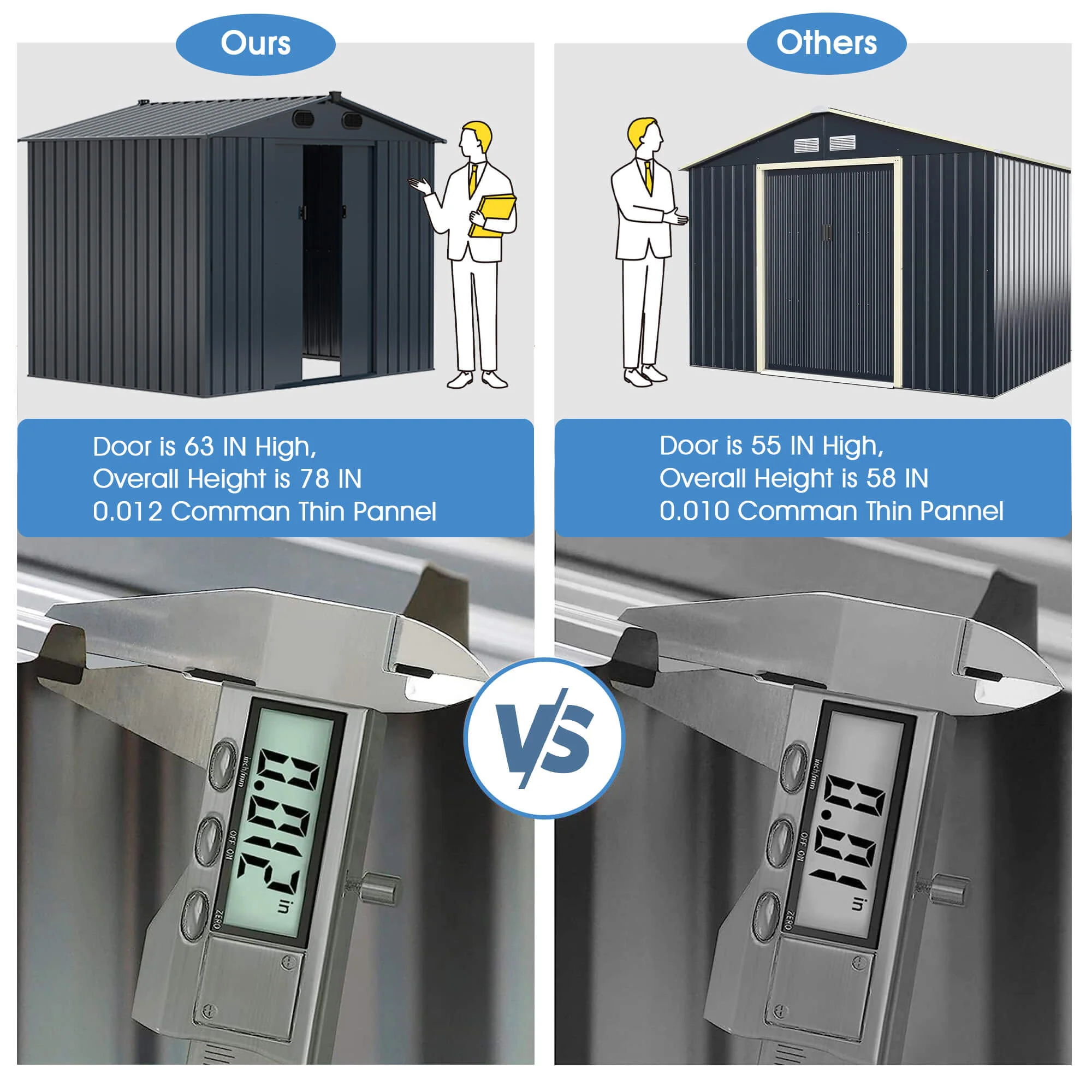 [CLEARANCE] 8'x6' Metal Storage Shed - Image 6