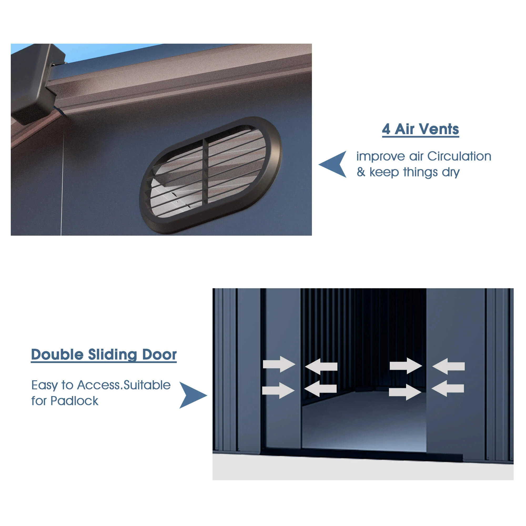 [CLEARANCE] 8'x6' Metal Storage Shed - Image 8