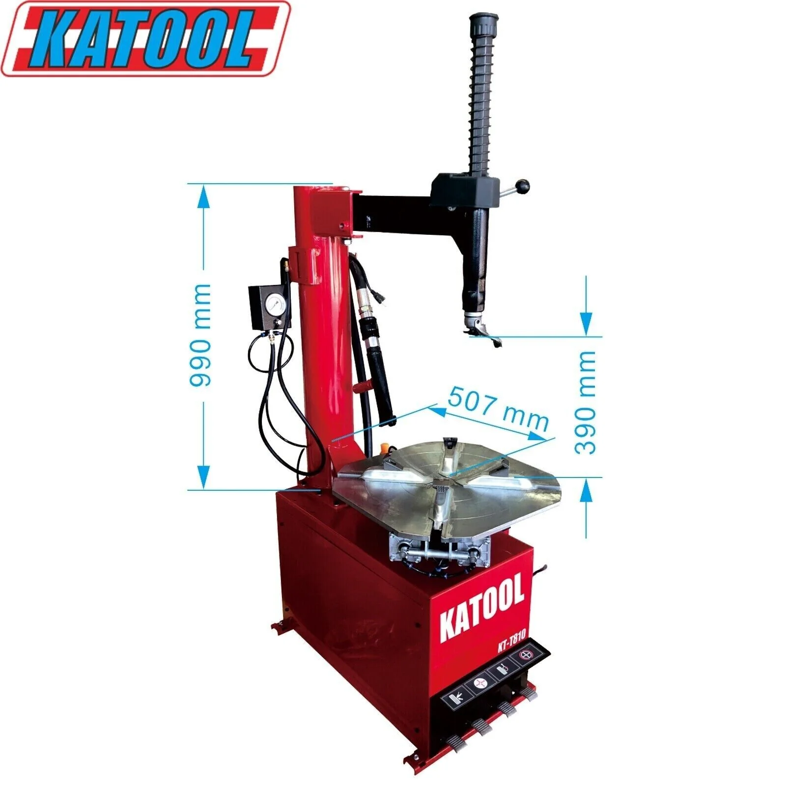 Katool KT-T810 Tire Changer w/ Bead Blaster, Max 24" Rim Clamping - Image 4