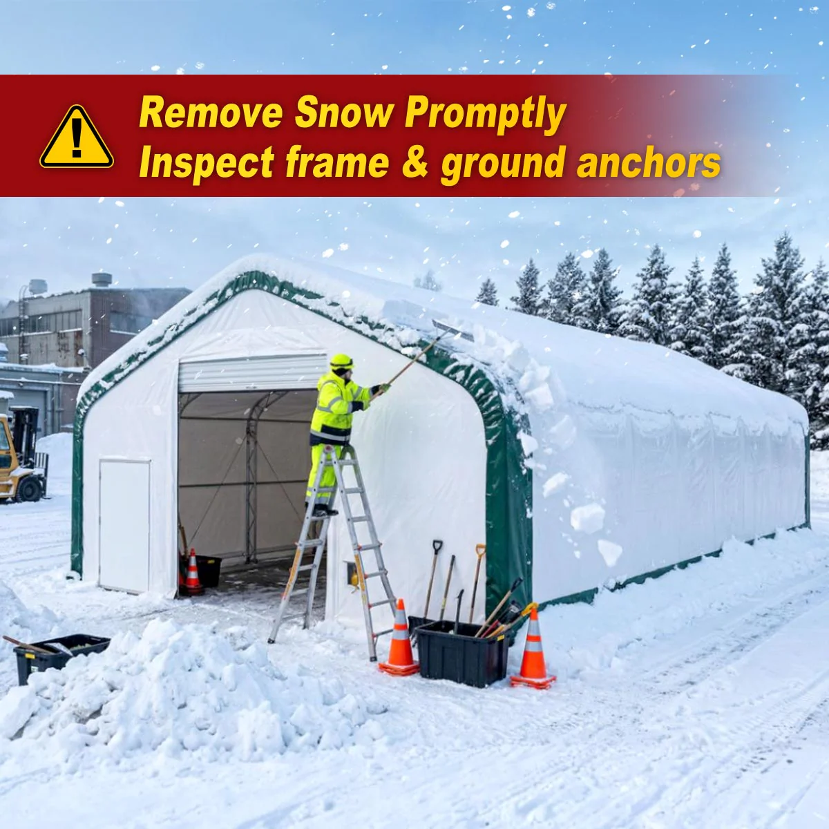 W40'xL64'xH23' Double Truss Storage Shelter - Image 3