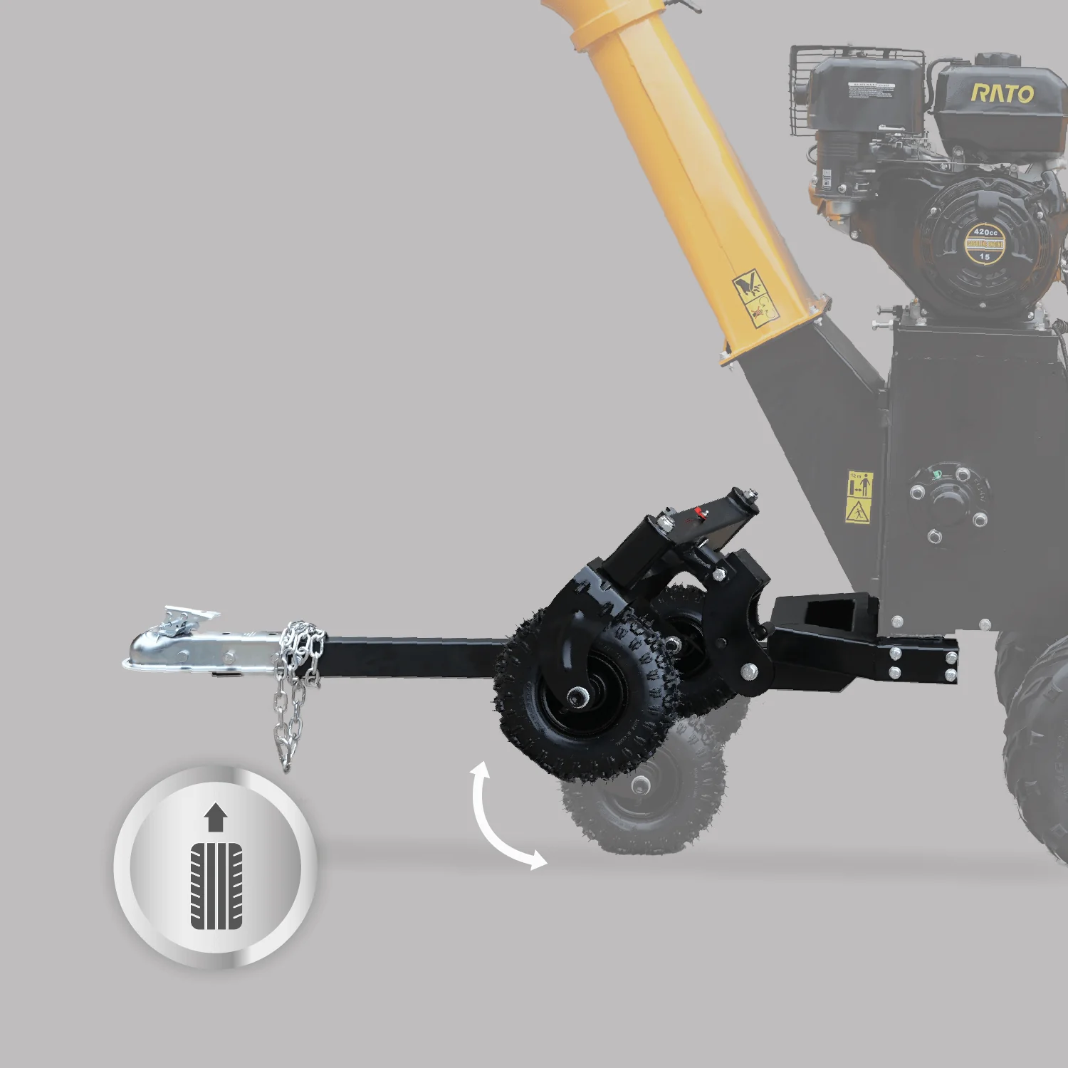 [CLEARANCE] 6" 15HP 420cc Gas Powered Wood Chipper Shredder - Image 16