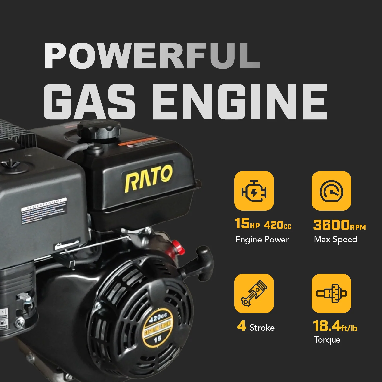 [CLEARANCE] 6" 15HP 420cc Gas Powered Wood Chipper Shredder - Image 4