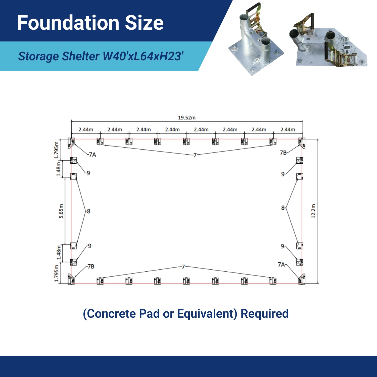 W40'xL64'xH23' Double Truss Storage Shelter - Image 19