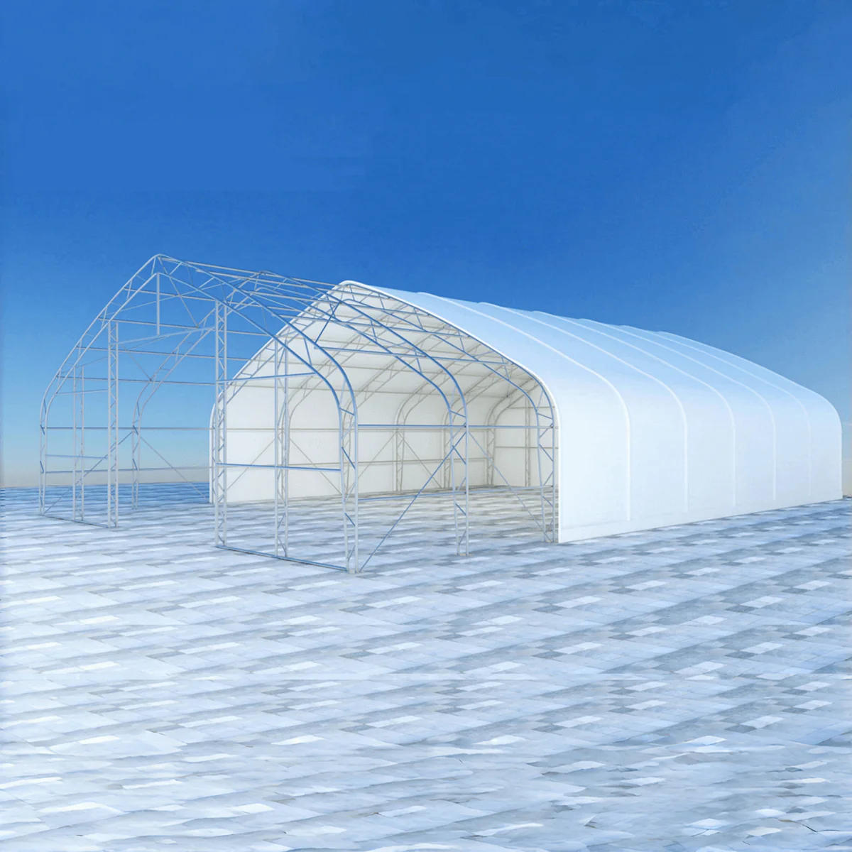W40'xL64'xH23' Double Truss Storage Shelter - Image 6
