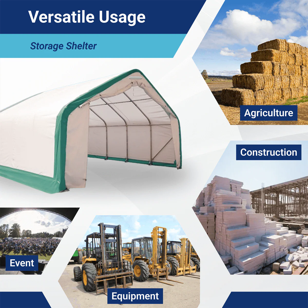 W20'xL20'xH12' Single Truss Storage Shelter - Image 6