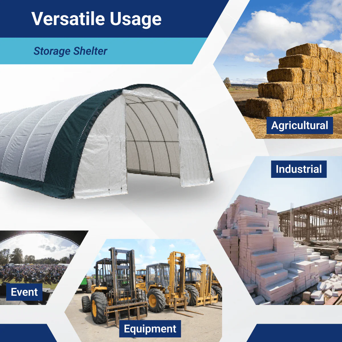 W40'xL80'xH20' Single Truss Arch Storage Shelter - Image 9