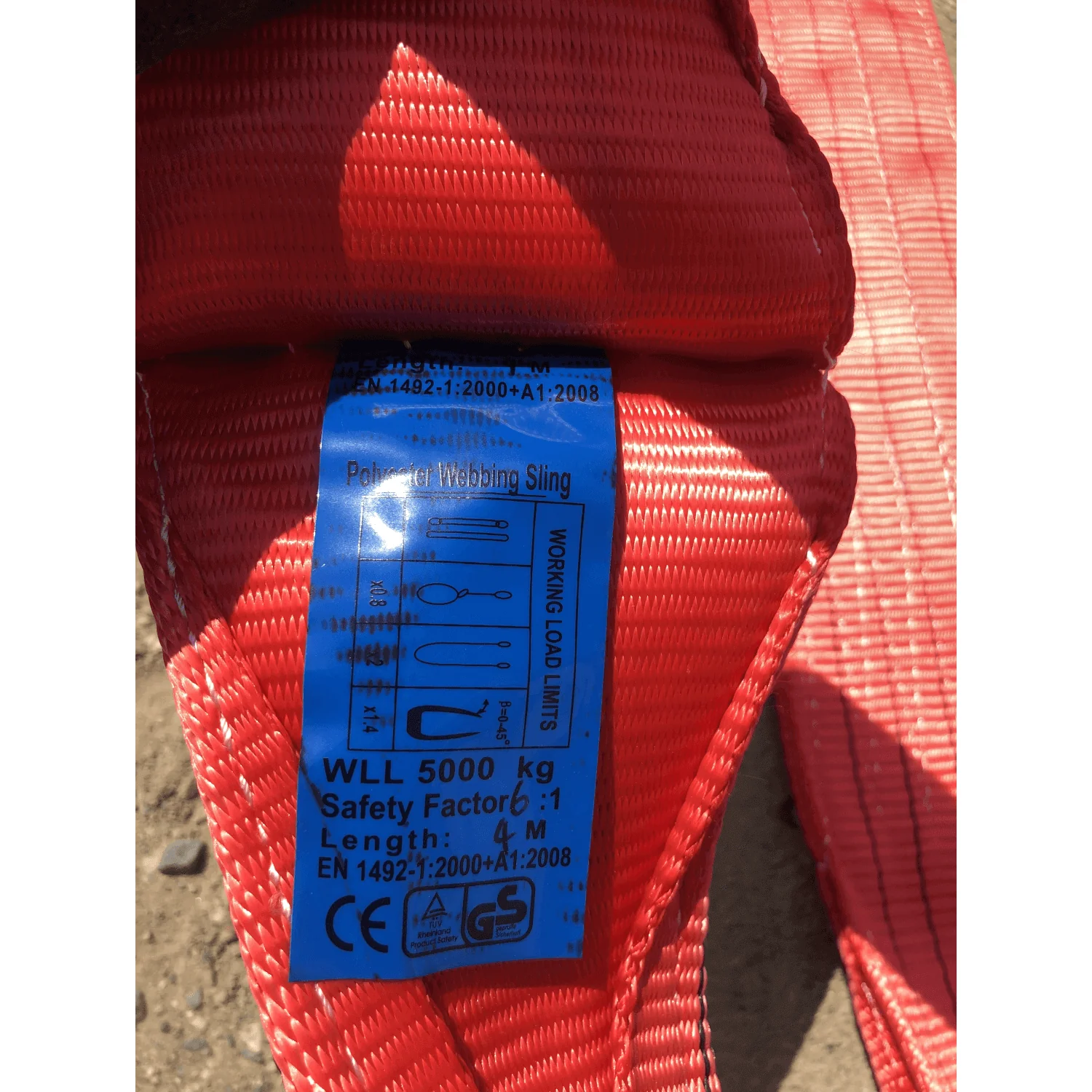 Greatbear 13ft Flat Eye and Eye - Type 3 Web Sling - 10,000lb - Image 7