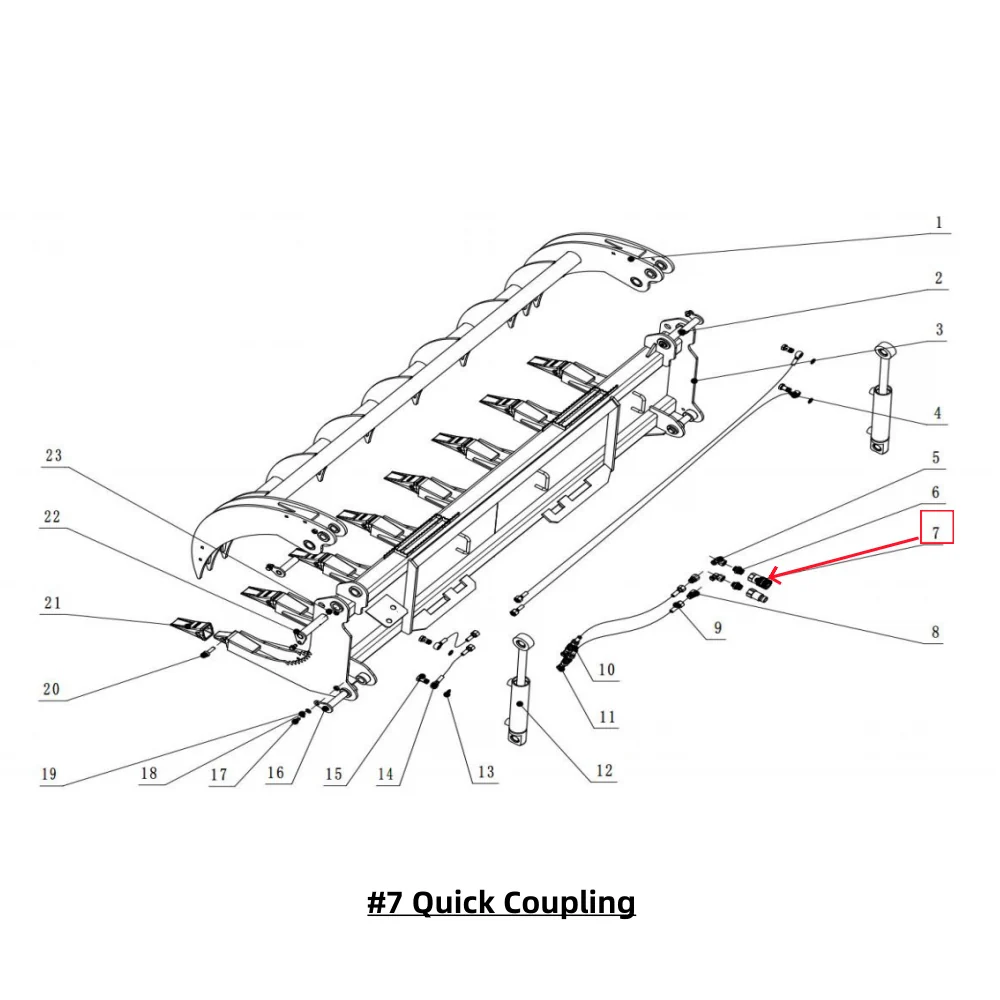 Parts List - Greatbear 78" Heavy Root Grapple Rake - Image 5
