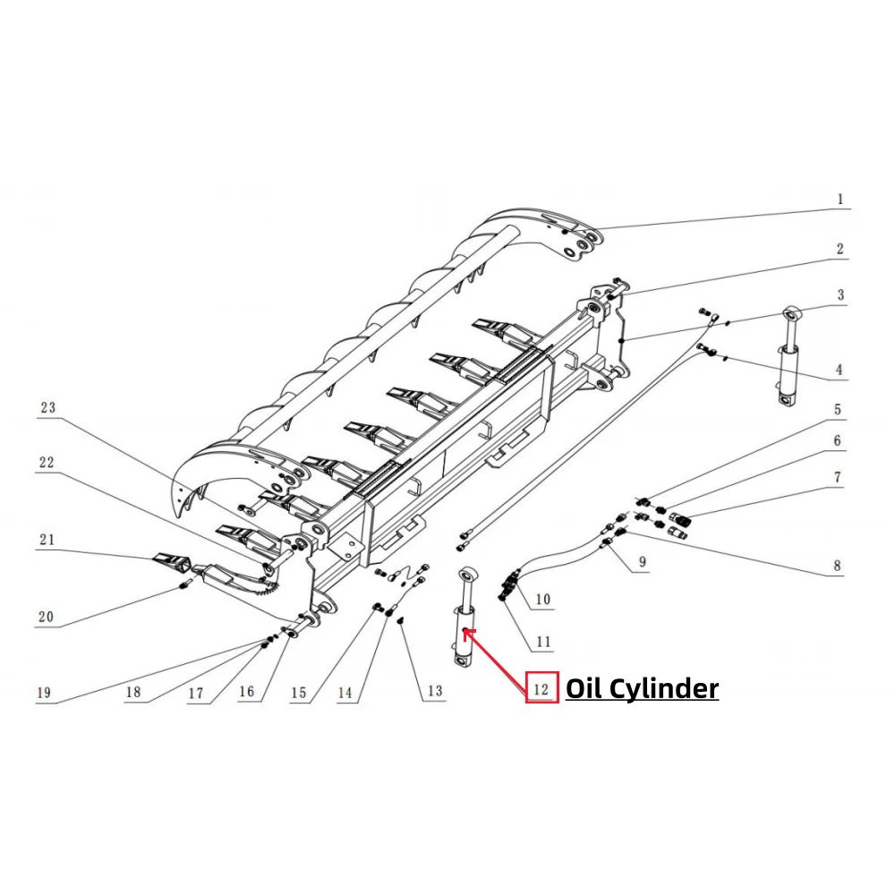 Parts List - Greatbear 78" Heavy Root Grapple Rake - Image 8