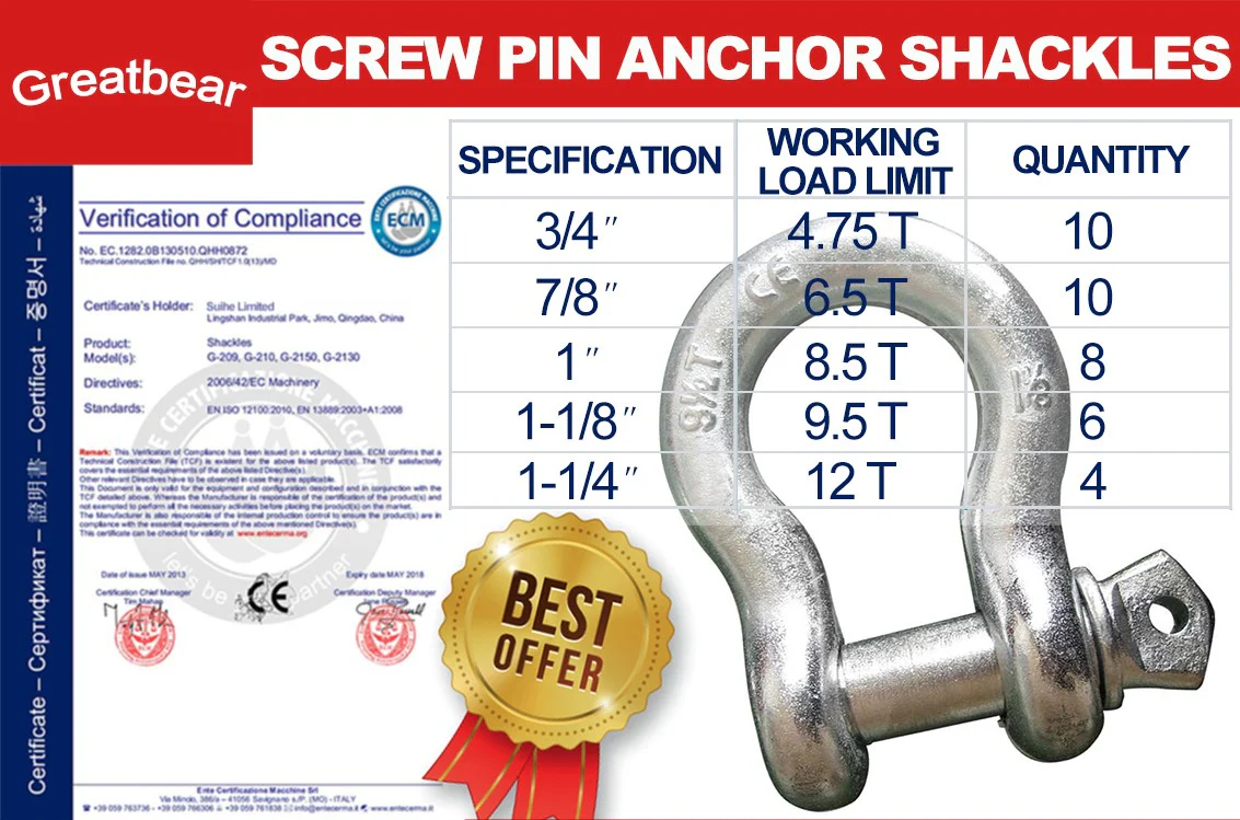 Greatbear Screw Pin Anchor Shackles (38 pcs) - Image 8