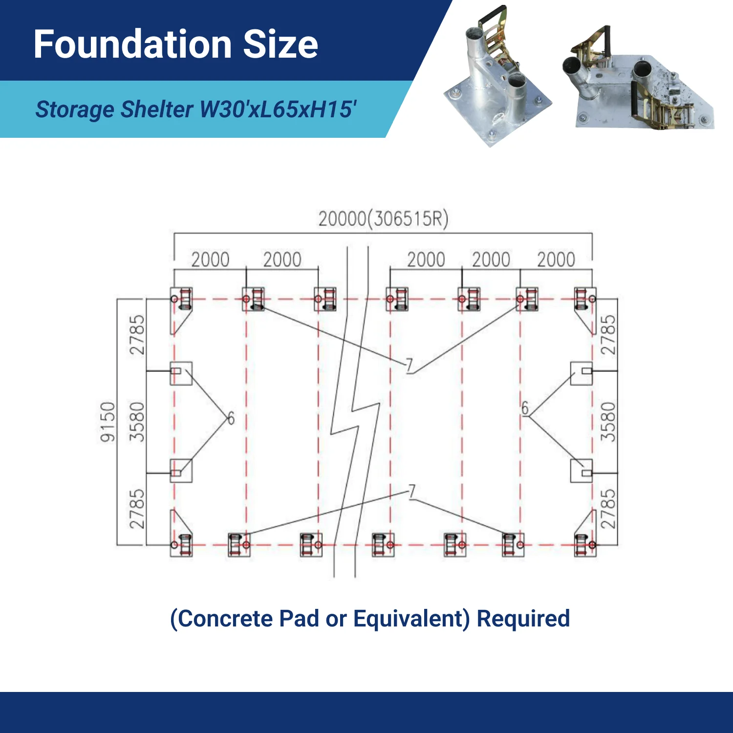 W30'xL65'xH15' Single Truss Arch Storage Shelter - Image 12