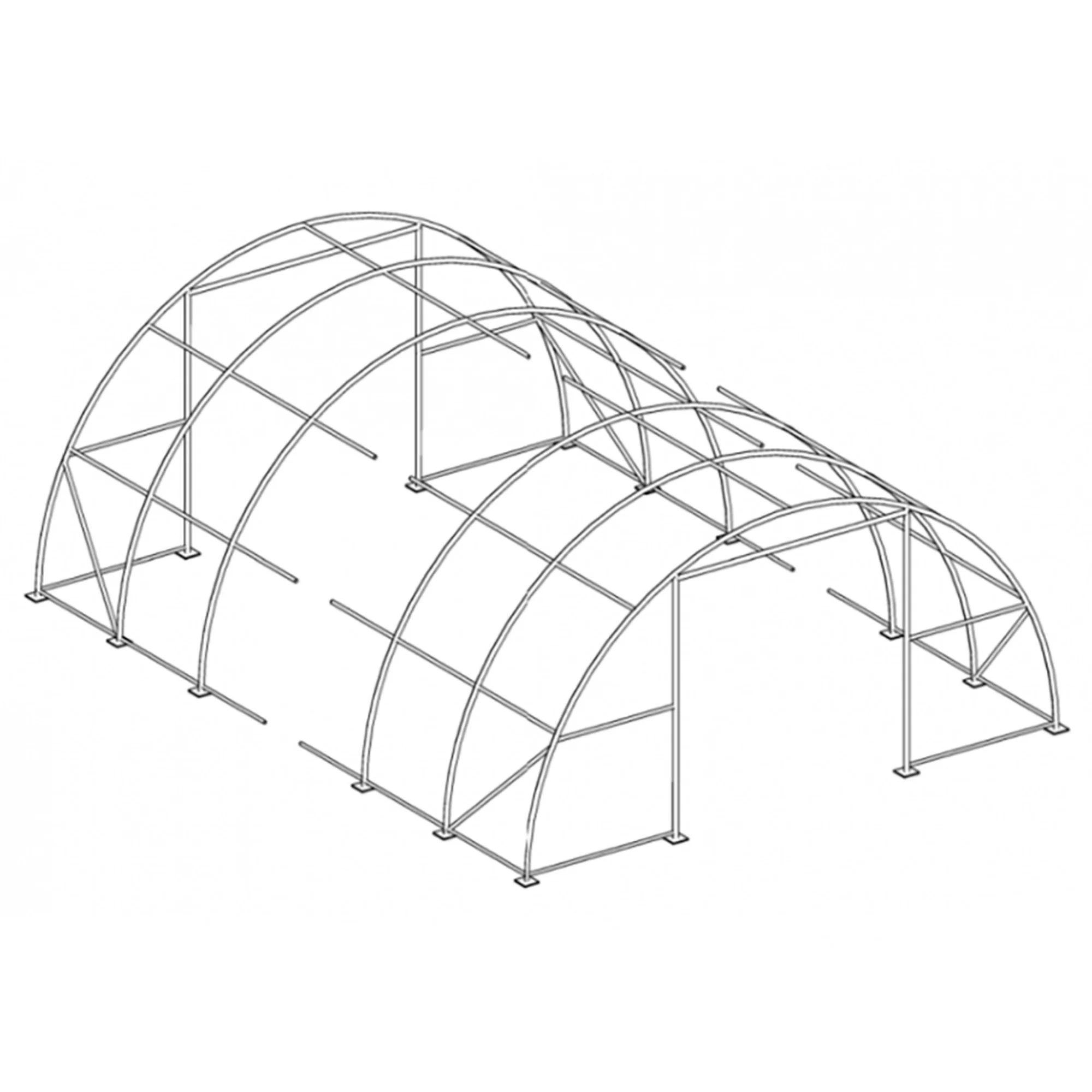 W30'xL65'xH15' Single Truss Arch Storage Shelter - Image 15