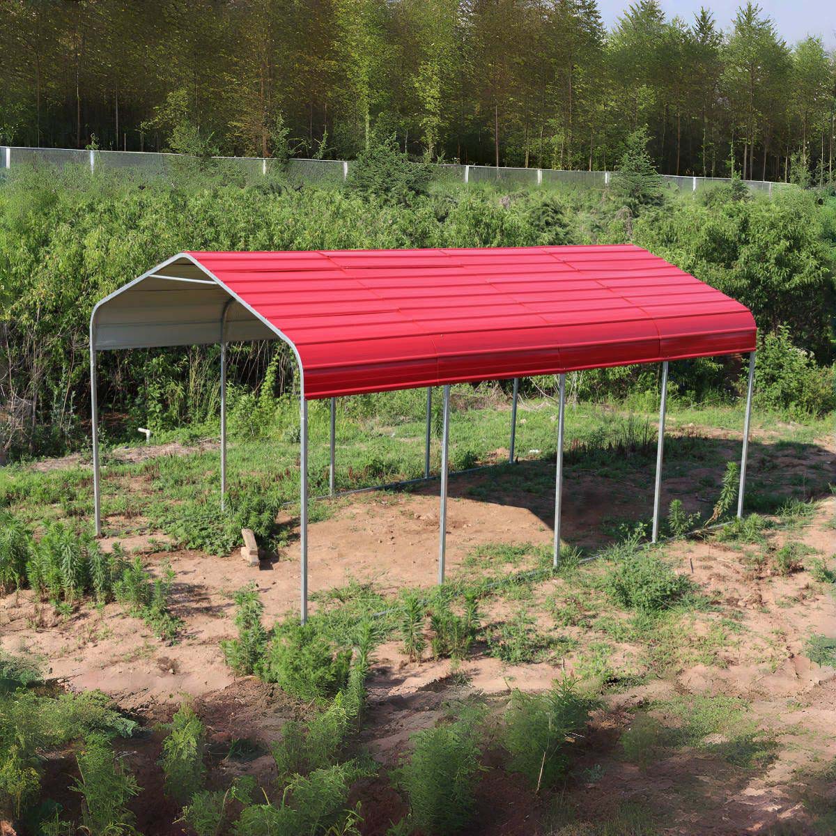 Classic Steel Carport W12' x L20' - Image 5